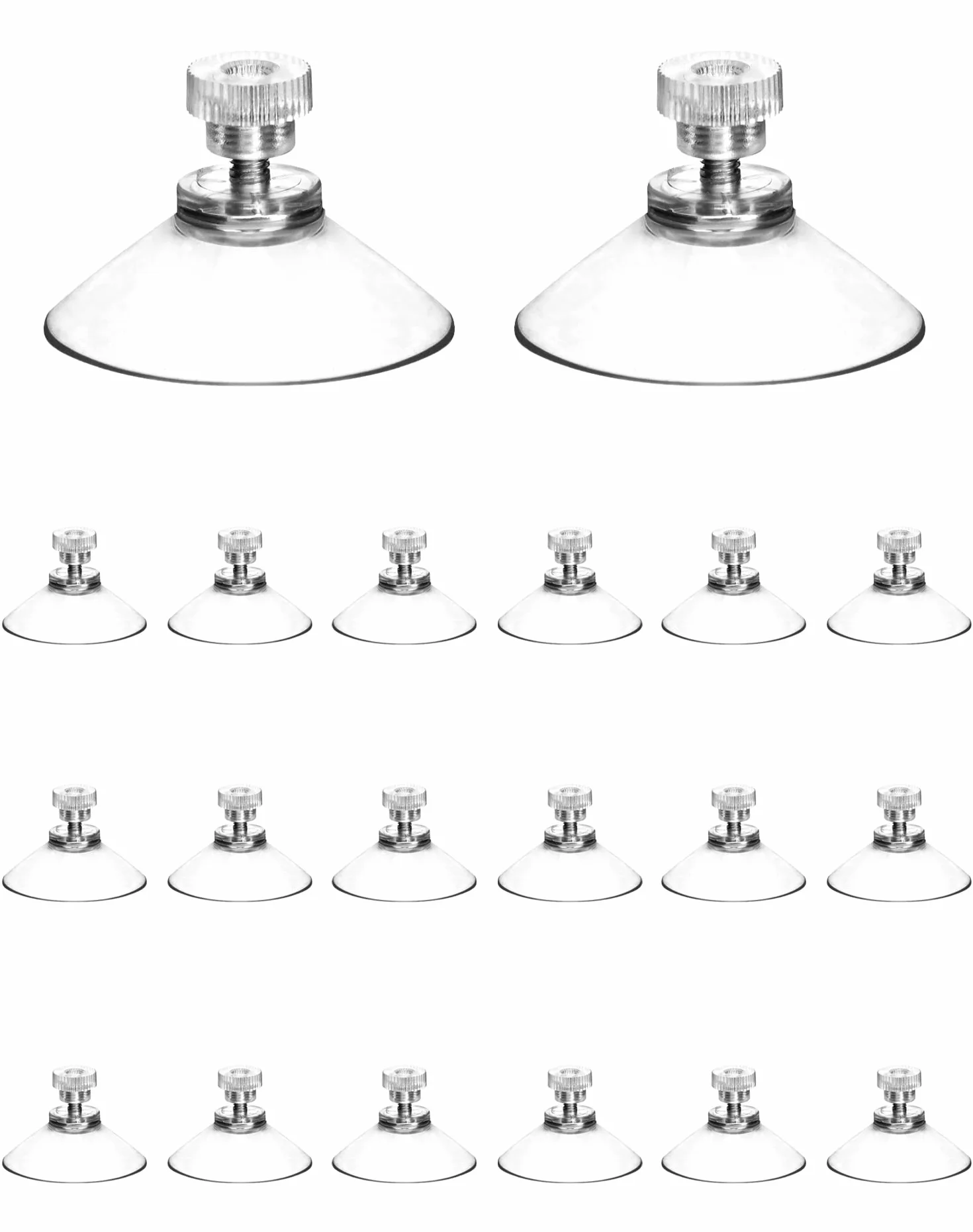 QWORK przyssawki do okien Ø 40mm z nakrętką radełkowaną 20 sztuk