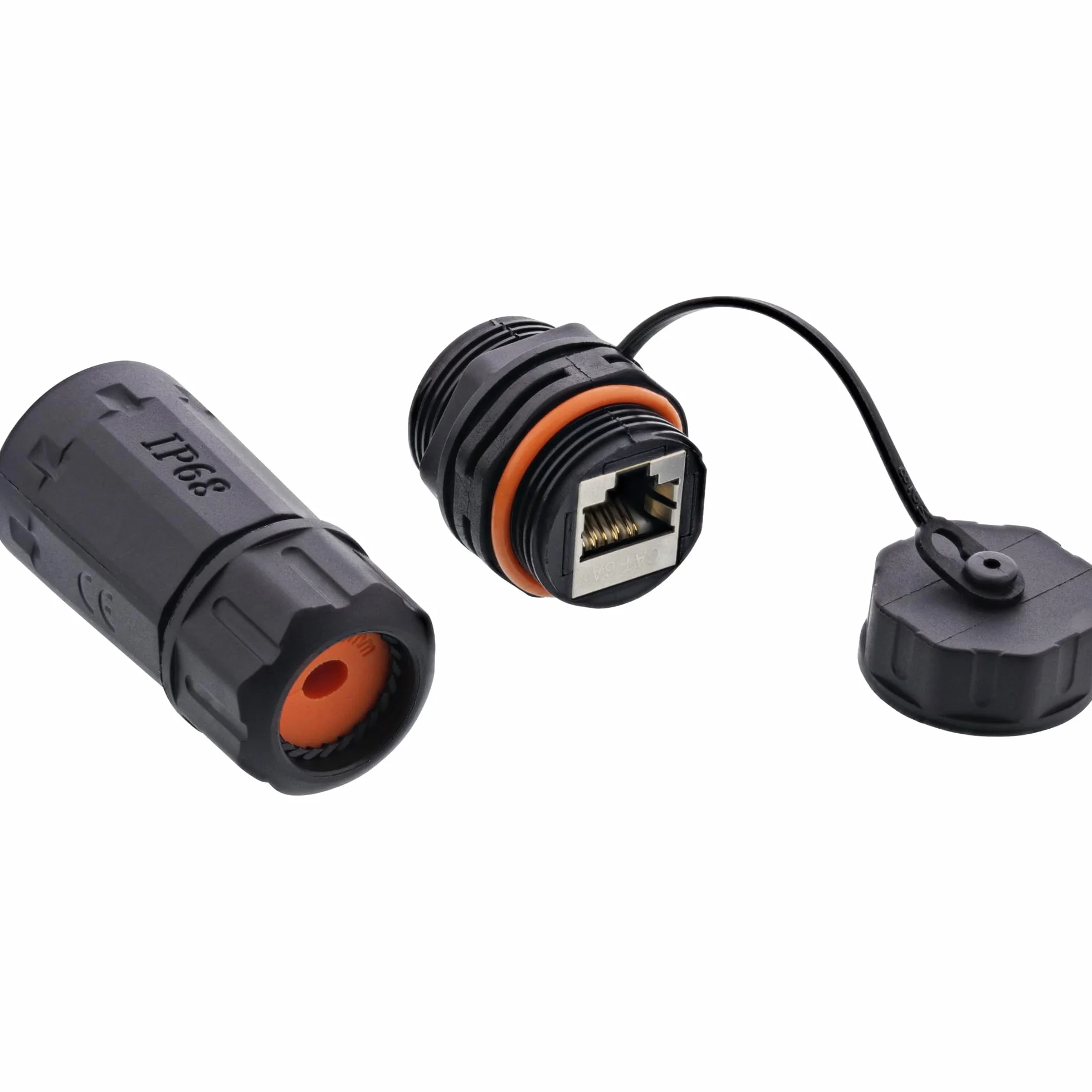 InLine Łącznik kabla krosowego RJ45 Cat.6A IP68, wodoszczelny, nadaje się do użytku na zewnątrz, kompatybilny z kablem sieciowym 3-8 mm, połączenie przemysłowe, 69990T