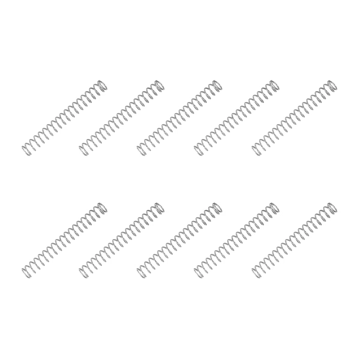 QUARKZMAN Mała sprężyna dociskowa 6 mm średnica zewnętrzna 0,7 mm średnica drutu 50 mm długość wolna 304 stal szlachetna sprężyna naciągowa do sklepu, napraw domu, projektów DIY (odcień srebrny