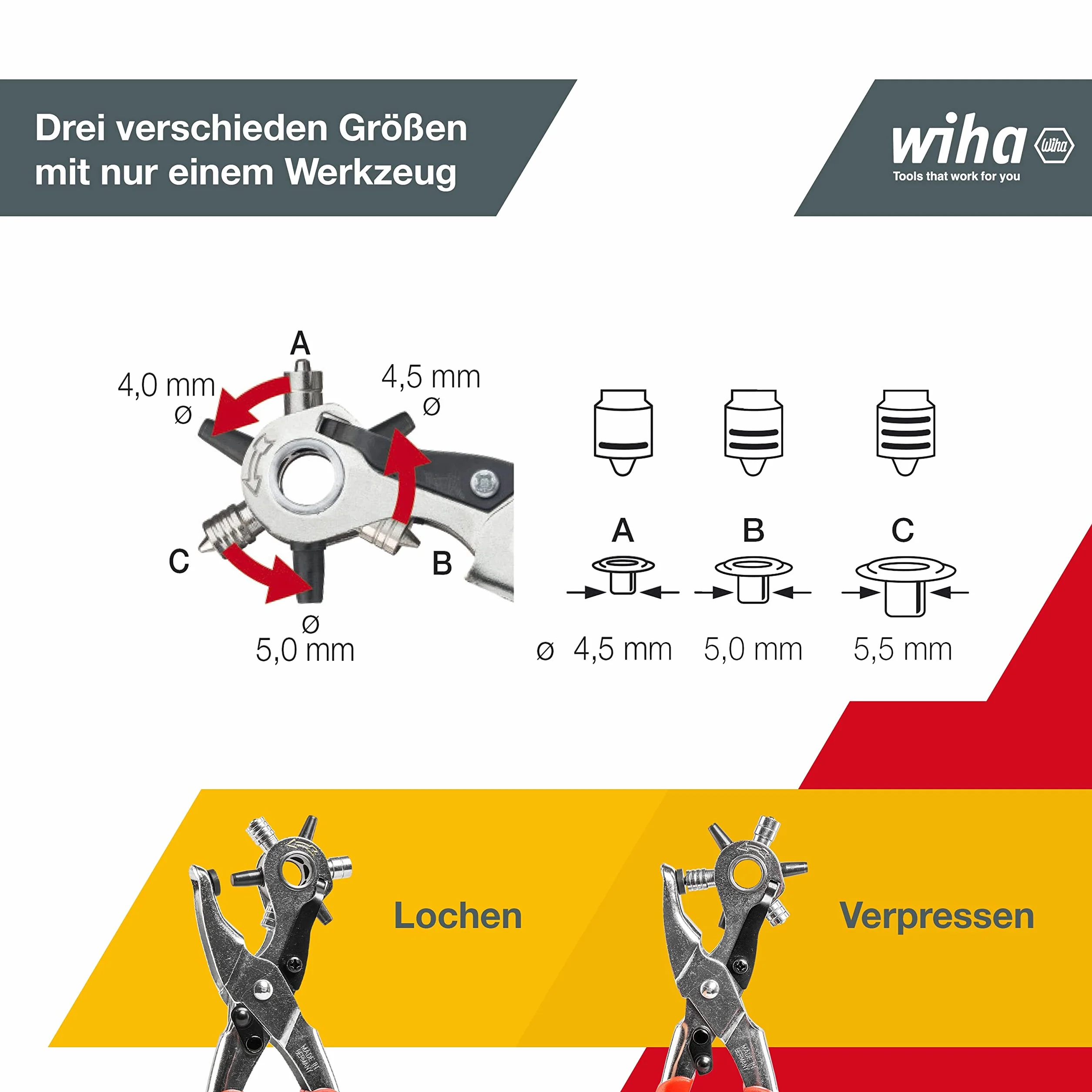 Wiha Z65222505 szczypce do dziurkowania profesjonalne, 225 mm