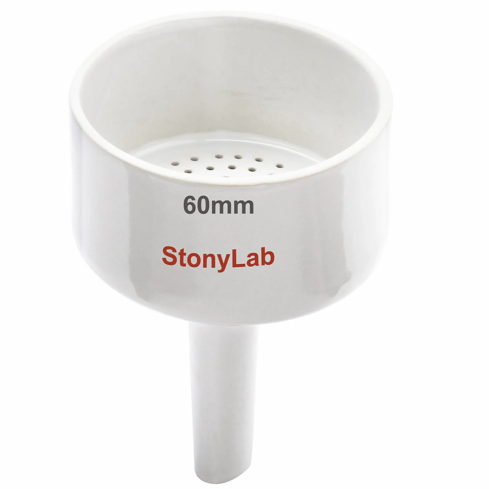 StonyLab porcelanowy lejek buchner 60 mm, porcelanowy lejek filtrujący Buchner OD 6 cm ID 5,7 cm do laboratorium