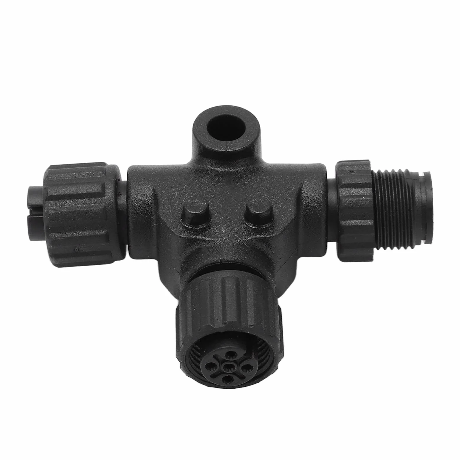 lyrlody Trójnik NMEA 2000, 5-pinowy Gwint M12, Wodoodporny IP67 Wykonany z Metalu ABS, do Sieci Lowrance Simrad B G Navico