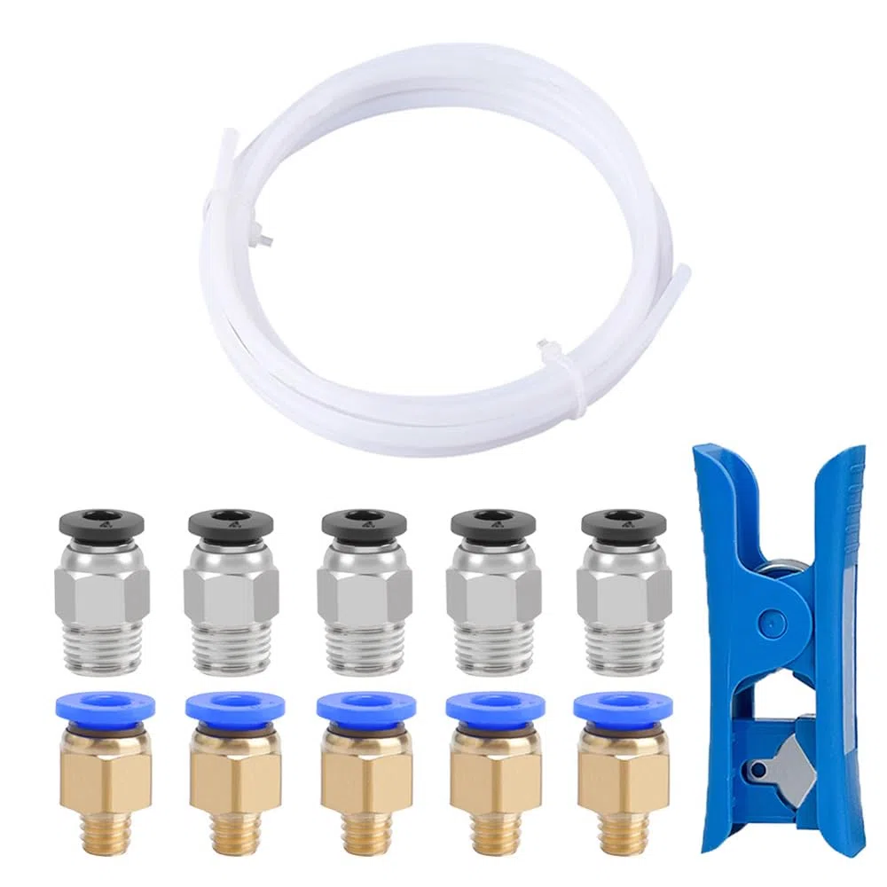 2 Metry 3D Drukarka PTFE Teflonowa Rurka z Obcinak, 5 Sztuk PC4-M6 Pneumatyczne Złącze i 5 Sztuk PC4-M10 Pneumatyczne Złącze