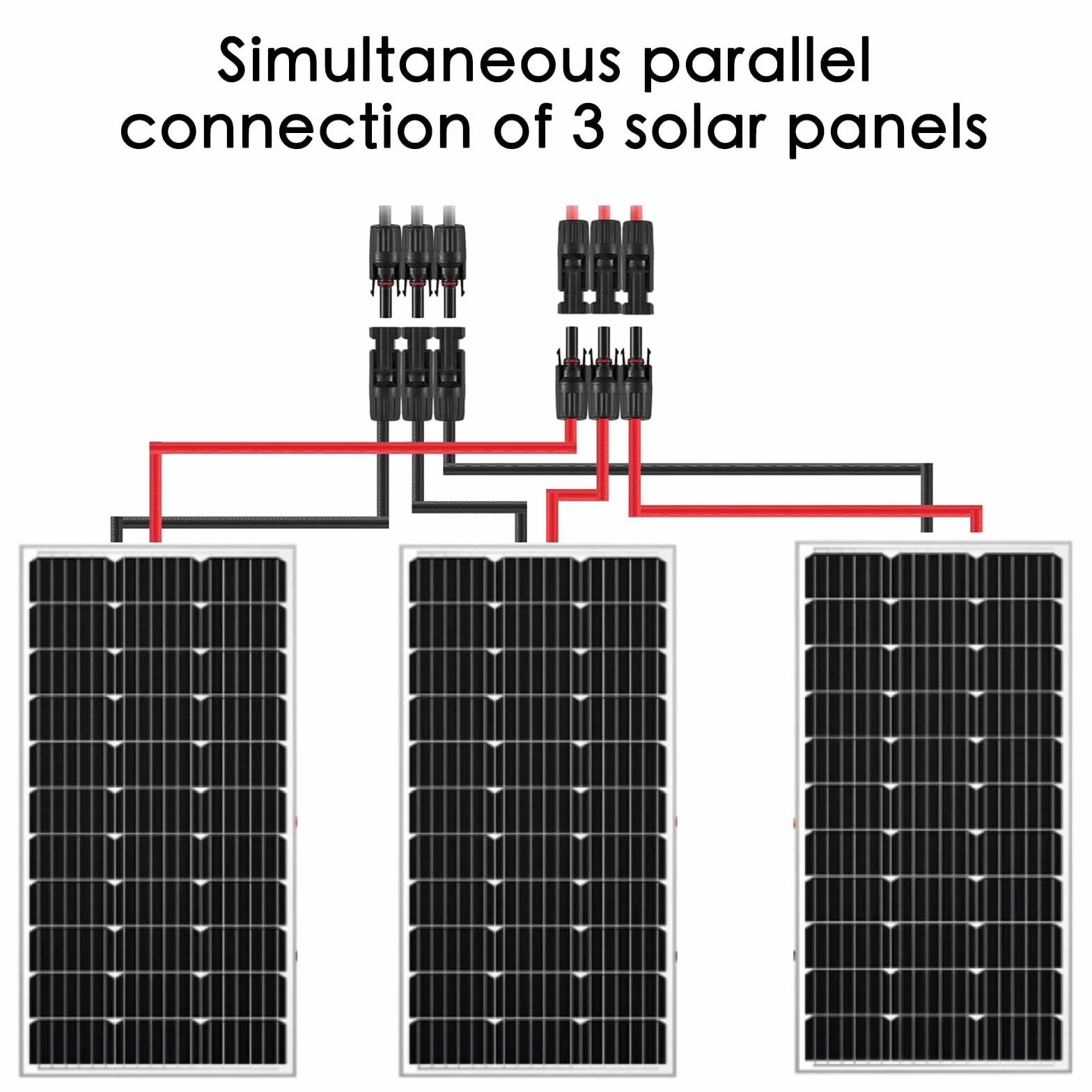 Wtyczka solarna rozgałęźnik Y adapter równoległy 3 na 1, kabel modułu solarnego