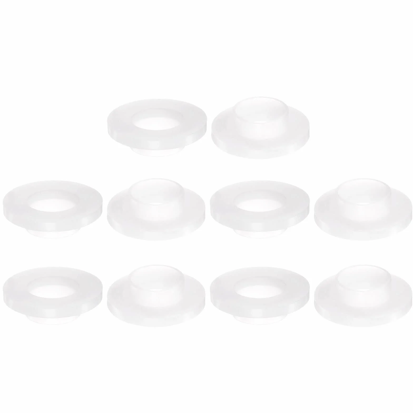 QUARKZMAN 10 szt. tuleja kołnierzowa łożysko 14 mm otwór 16 mm AD 8 mm długość nylonowe tuleje do wałka białe