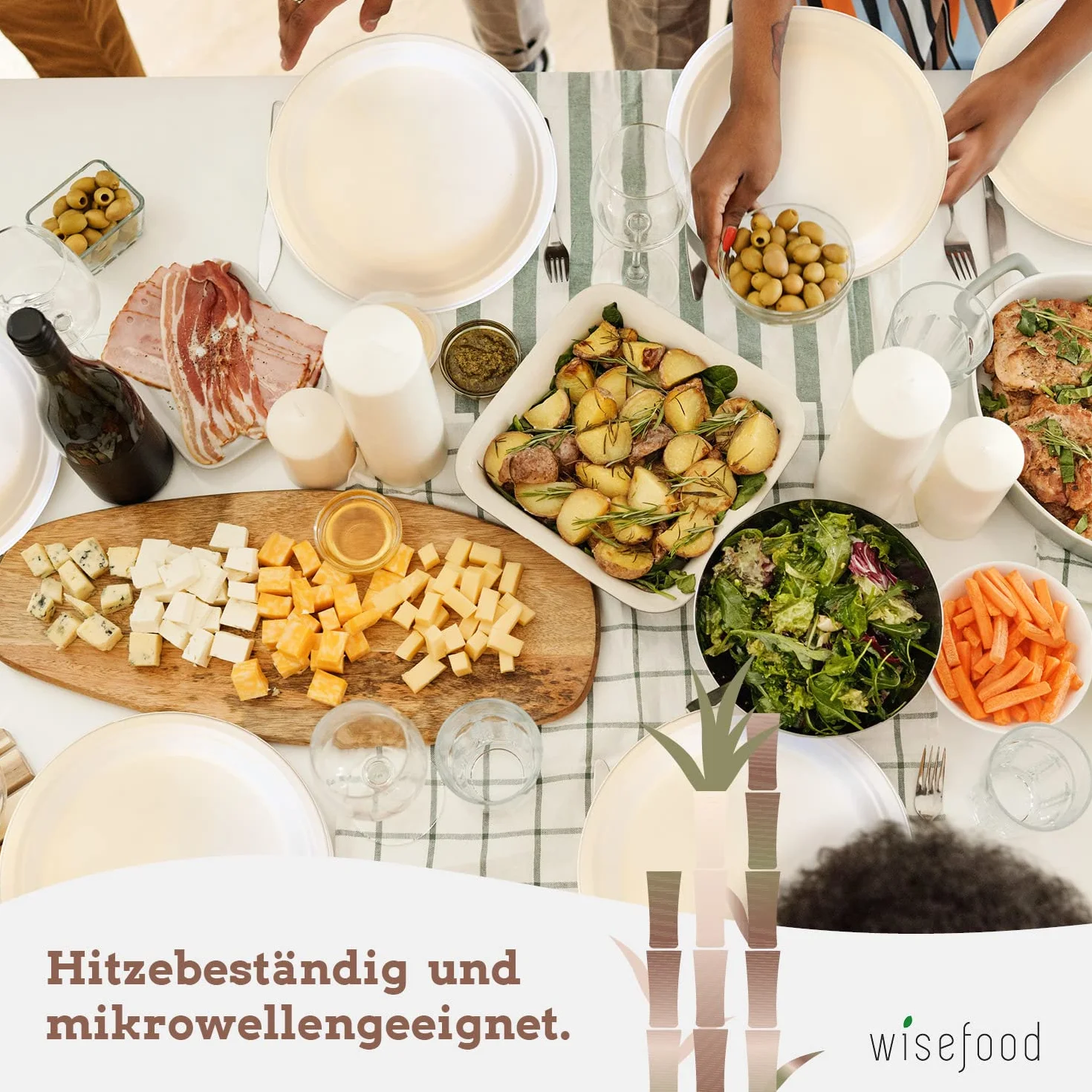 wisefood Pokrywki do kubków do kawy z trzciny cukrowej, 50 sztuk, pokrywki Coffee to Go ∅ 90 mm, jednorazowe pokrywki do kawy, białe, pasują do kubków 300 ml, biodegradowalna pokrywka z wytłoczyn bez