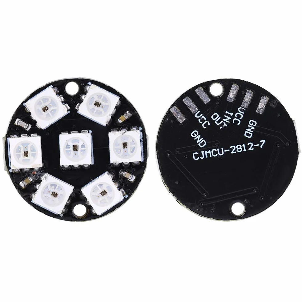 Sterownik LED WS2812 5050 RGB 7bit CJMCU Okrągłe Wbudowane Światło Kolorowe 10 Sztuk