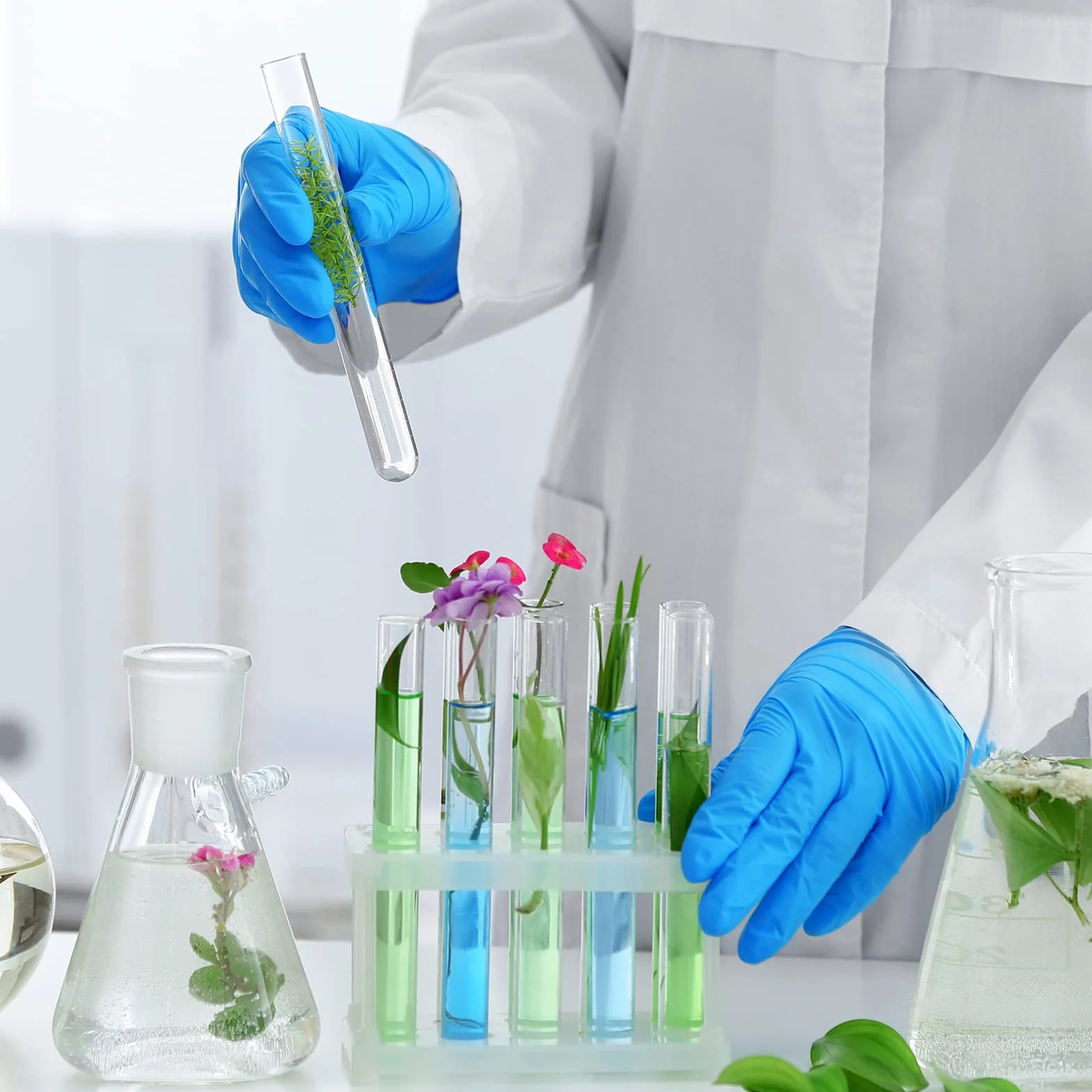 Plastikowe probówki z korkiem 20 ml Zestaw 25 szt. z etykietami i lejkiem