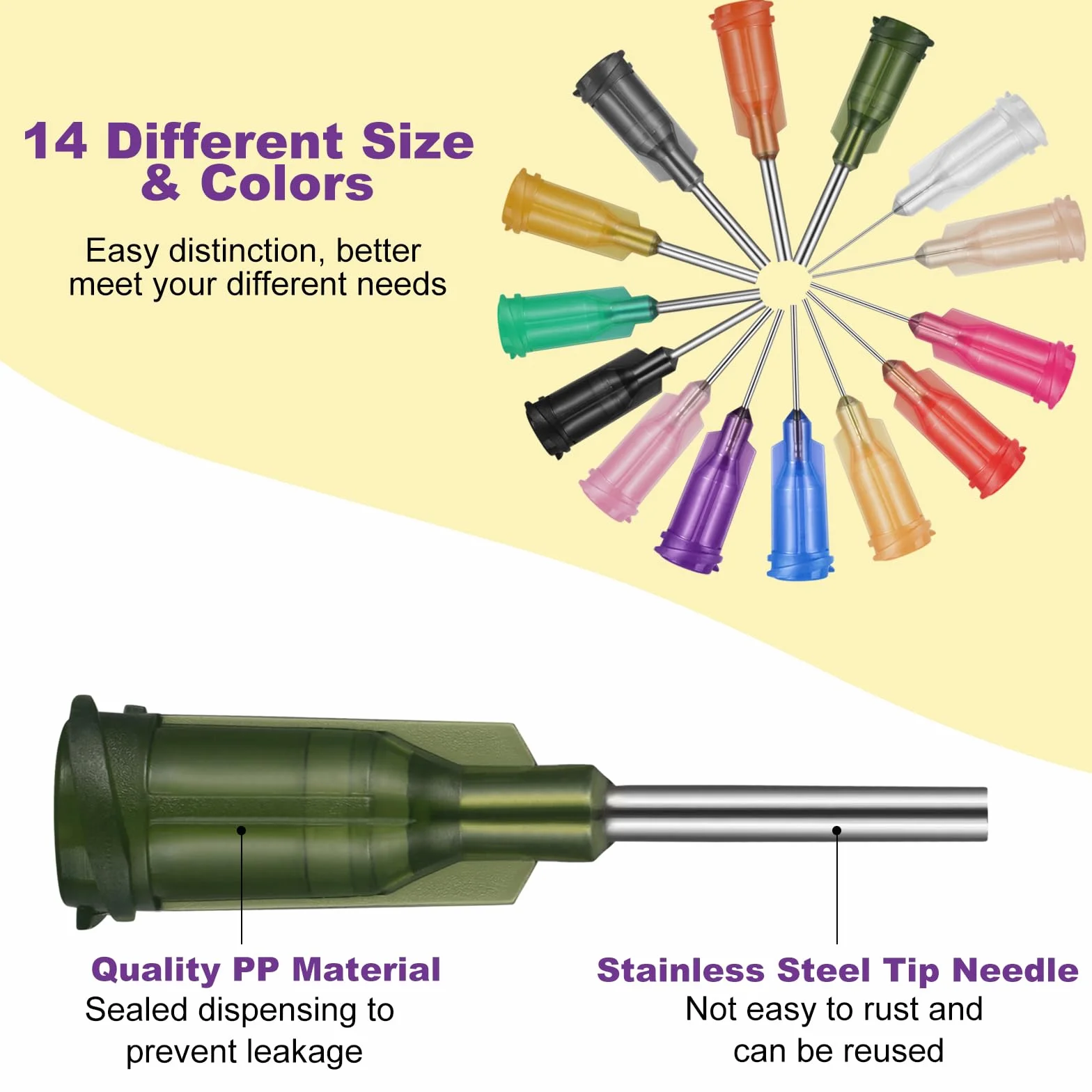 GOTRUST igły dozujące 140 sztuk 1/2 cala tępymi końcówkami zestaw do strzykawek