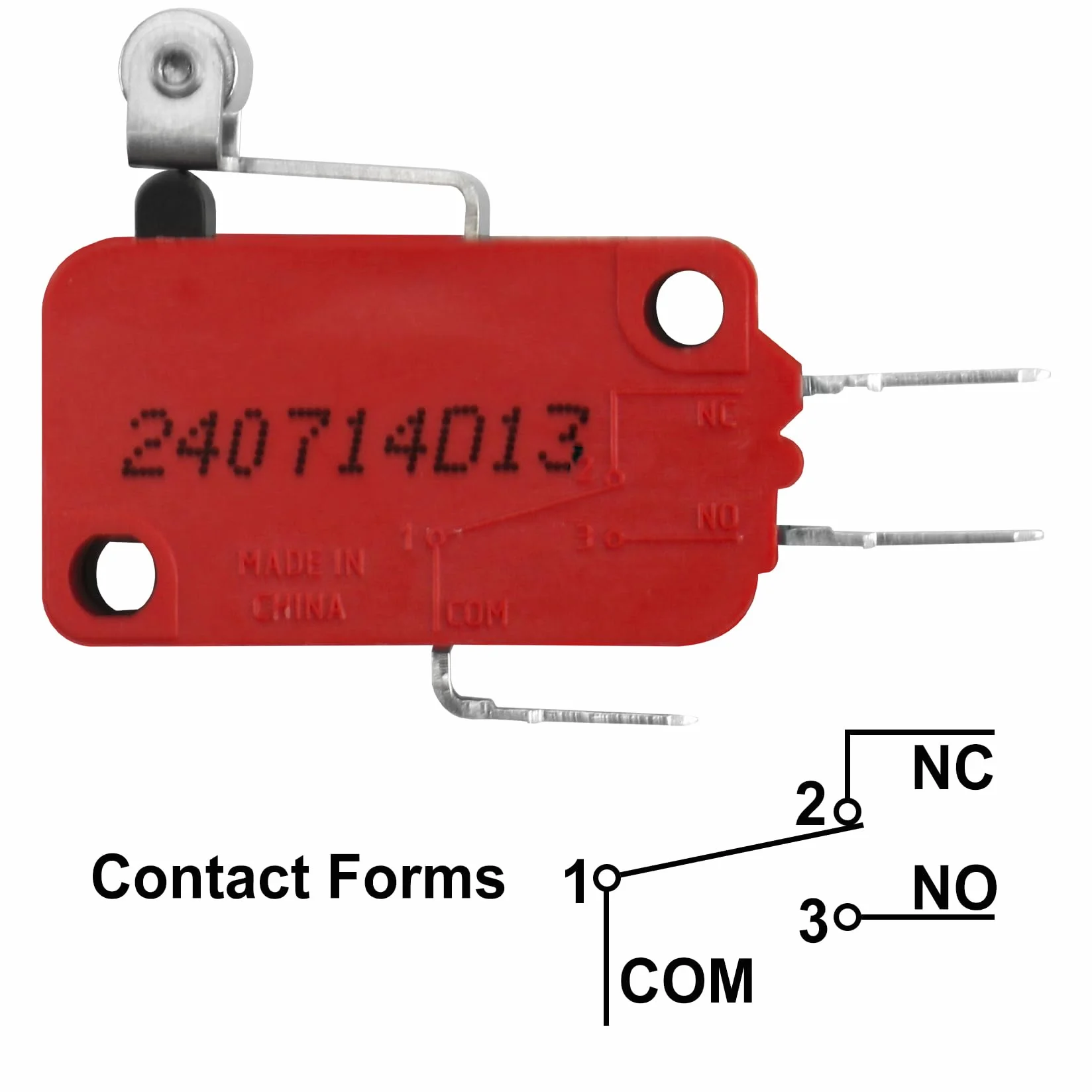 Heschen mikro przełącznik V-165-1C25 SPDT krótka dźwignia rolkowa 16 A 250 V AC 5 szt.