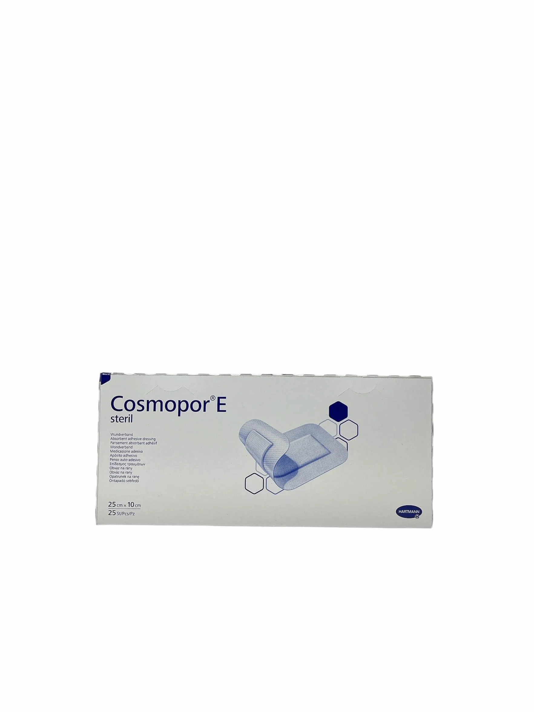 Cosmopor E sterylne samoprzylepne bandaże na rany 25 cm x 10 cm x 25 chirurgiczne cięcia poparzenia