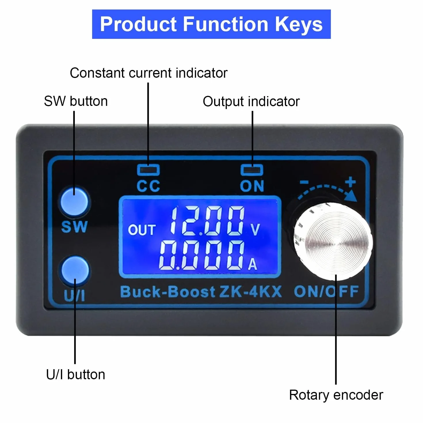 DC DC Boost Buck Converter regulator napięcia moduł mocy CC CV 0,5-30V 4A 5V 6V 12V 24V wyświetlacz LCD regulowane napięcie zasilanie laboratoryjne.