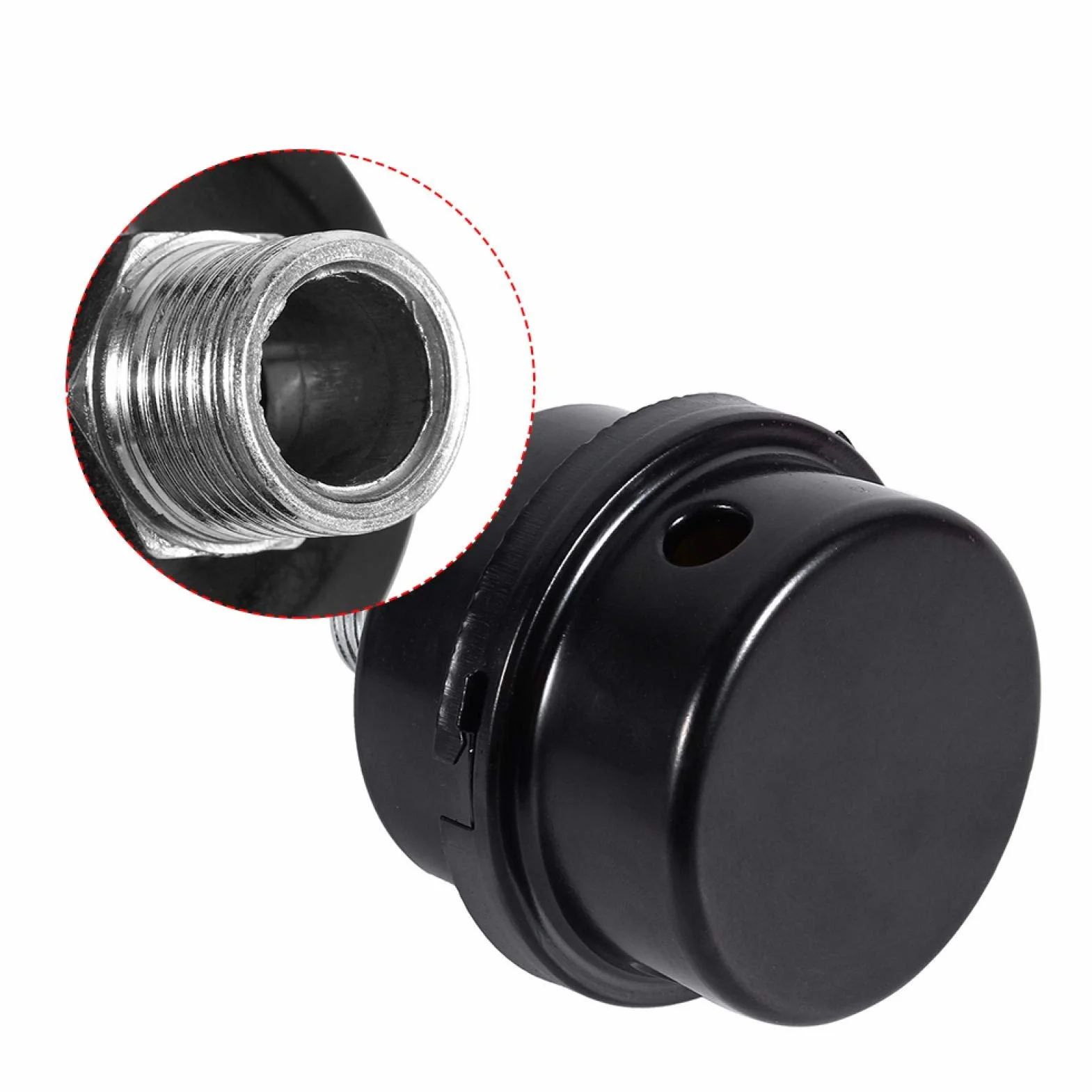 Czarny Metalowy Filtr Wlotowy Sprężarki Powietrza Tłumik Tłumik 1/2 "50 X 50 X 20mm Złącze Gwintowe do Bezolejowego Filtra Szumów Filtr Powietrza Filtr Powietrza Akcesoria Narzędzie