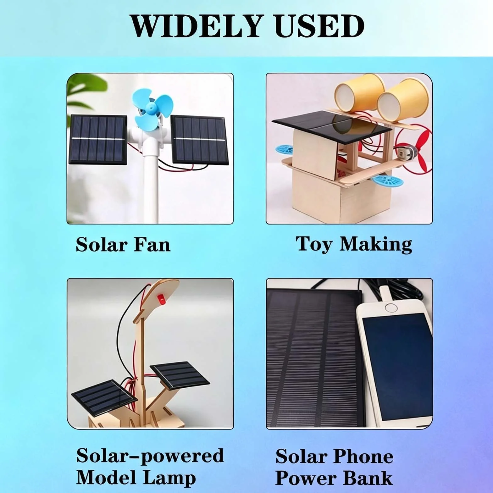 Zestaw modułów solarnych AK6080 4 sztuki z kablem czerwono-czarnym 12V do elektrowni balkonowej