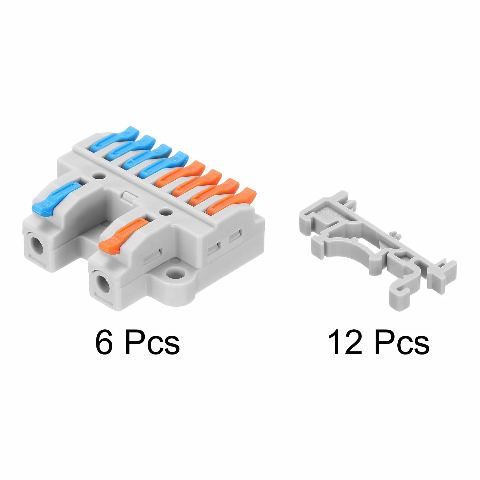 QUARKZMAN Zaciski ciśnieniowe szyny DIN 32 A 28-12 AWG 6 szt.
