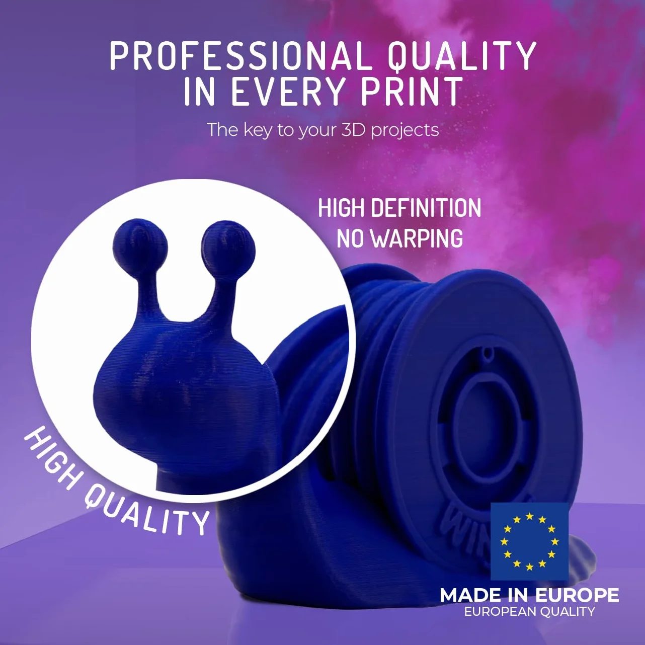 WINKLE Filament PLA HD Royal Blue 1,75 mm 300 g do Drukarki 3D