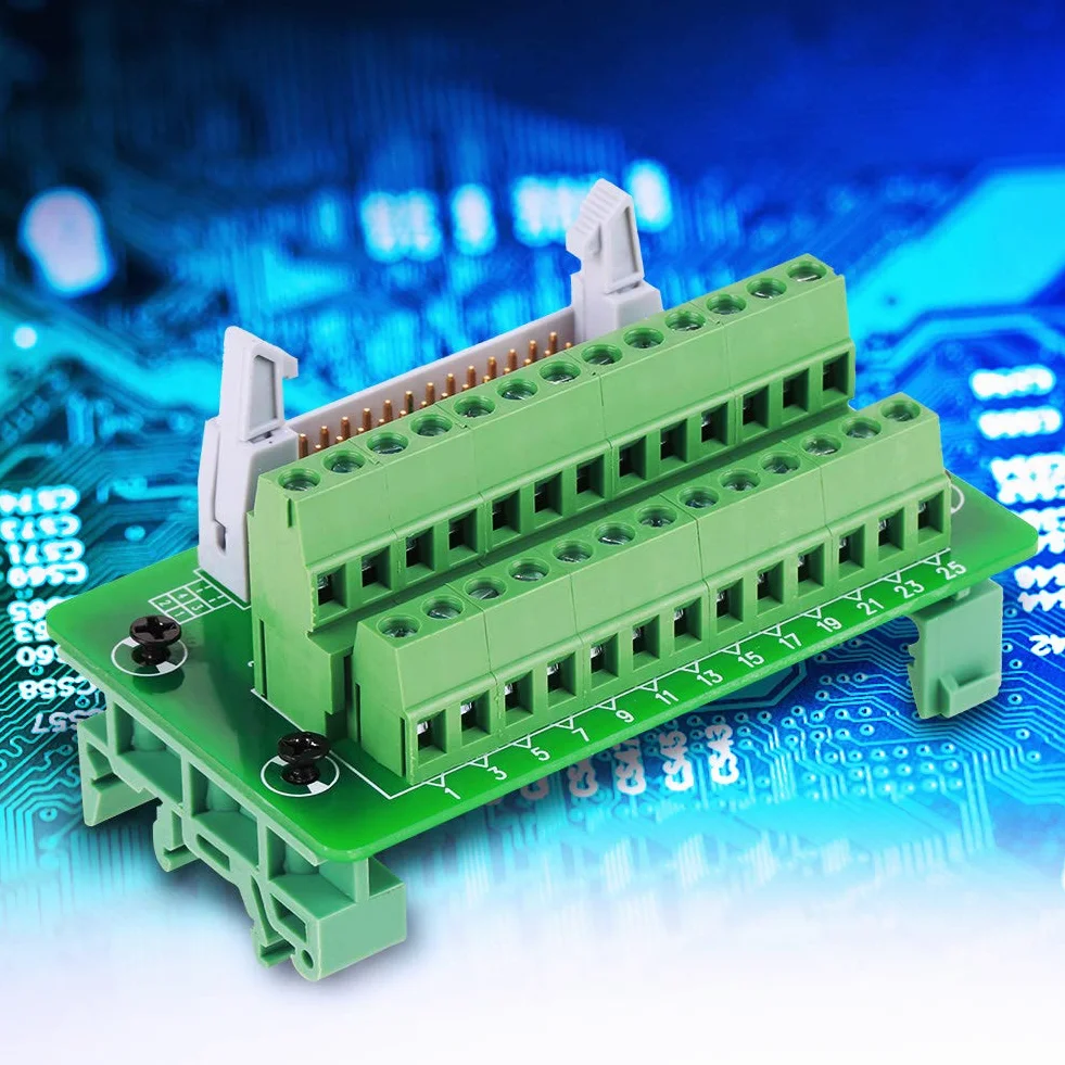 Złącze IDC 26-pinowe Breakout Tabliczka Zaciskowa Szyna DIN 5mm Moduł Interfejsu Męskie