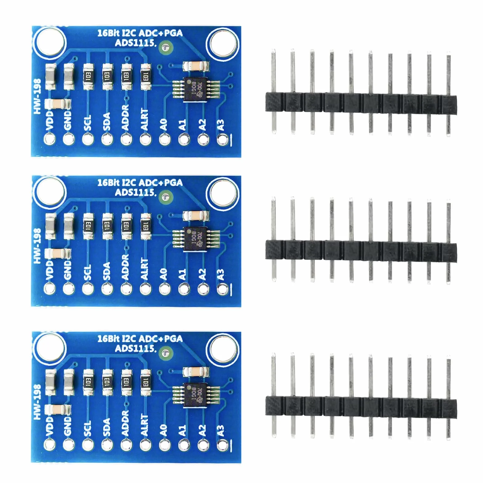 ADS1115 16-bitowy moduł ADC 4-kanałowy konwerter analogowo-cyfrowy I2C dla Arduino Raspberry Pi ESP32