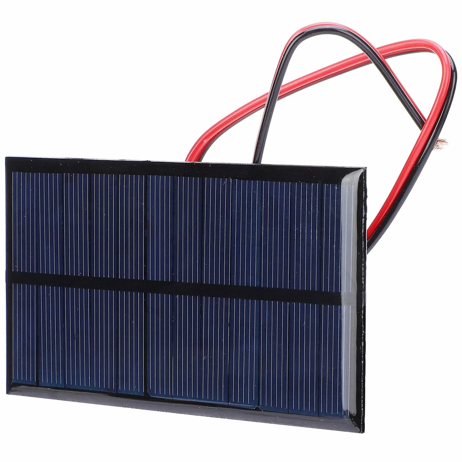 3szt Panel słoneczny Moduł solarny, DC 6V 1W Polikrzemowy Panel słoneczny Ogniwo Moduł mocy Ogniwo słoneczne Fotowoltaiczne z kablem 30cm