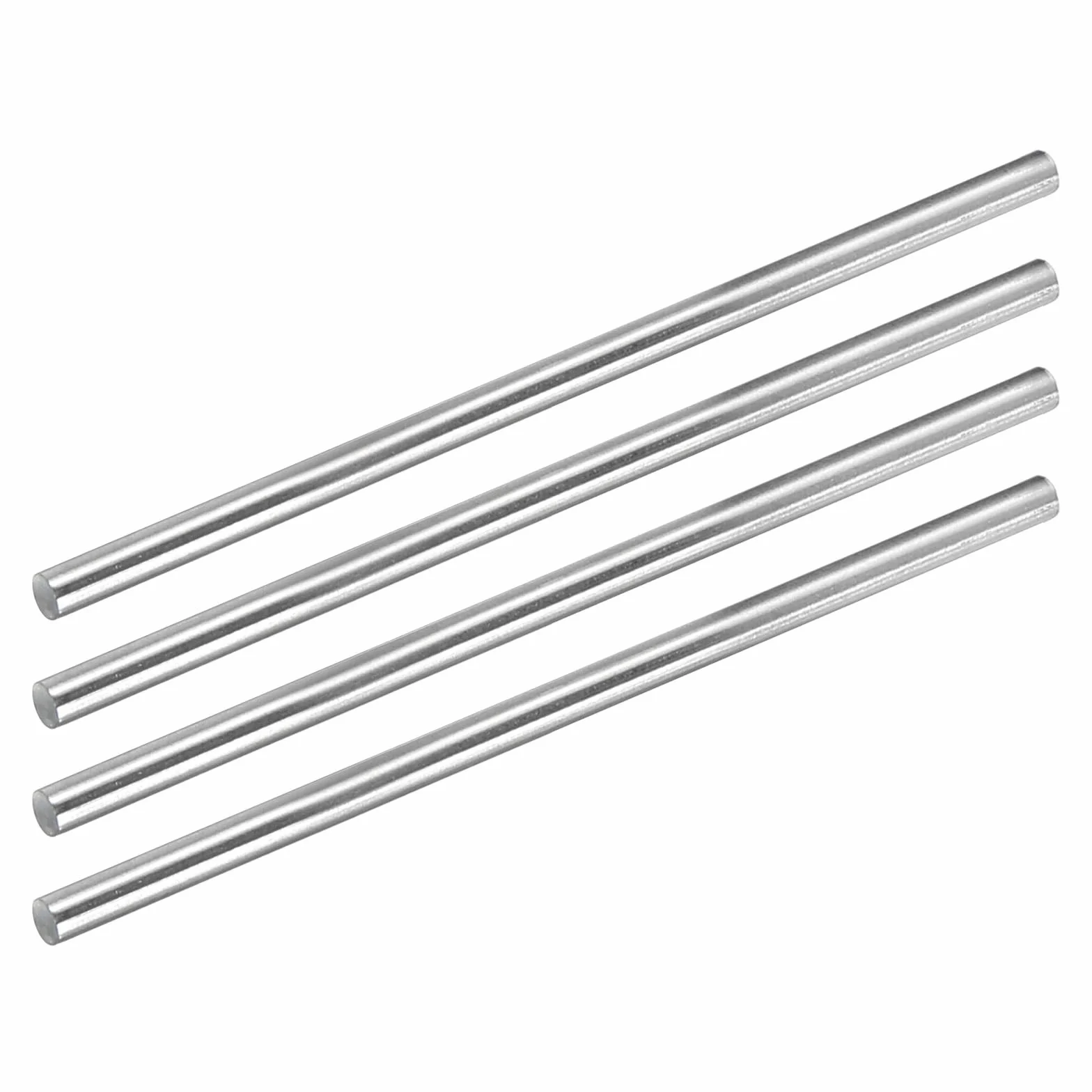 sourcing map Okrągłe pręty ze stali nierdzewnej 304, 4 mm x 100 mm, stabilne drążki dla majsterkowiczów, modeli samochodów, helikopterów, samolotów, zestaw 4 szt