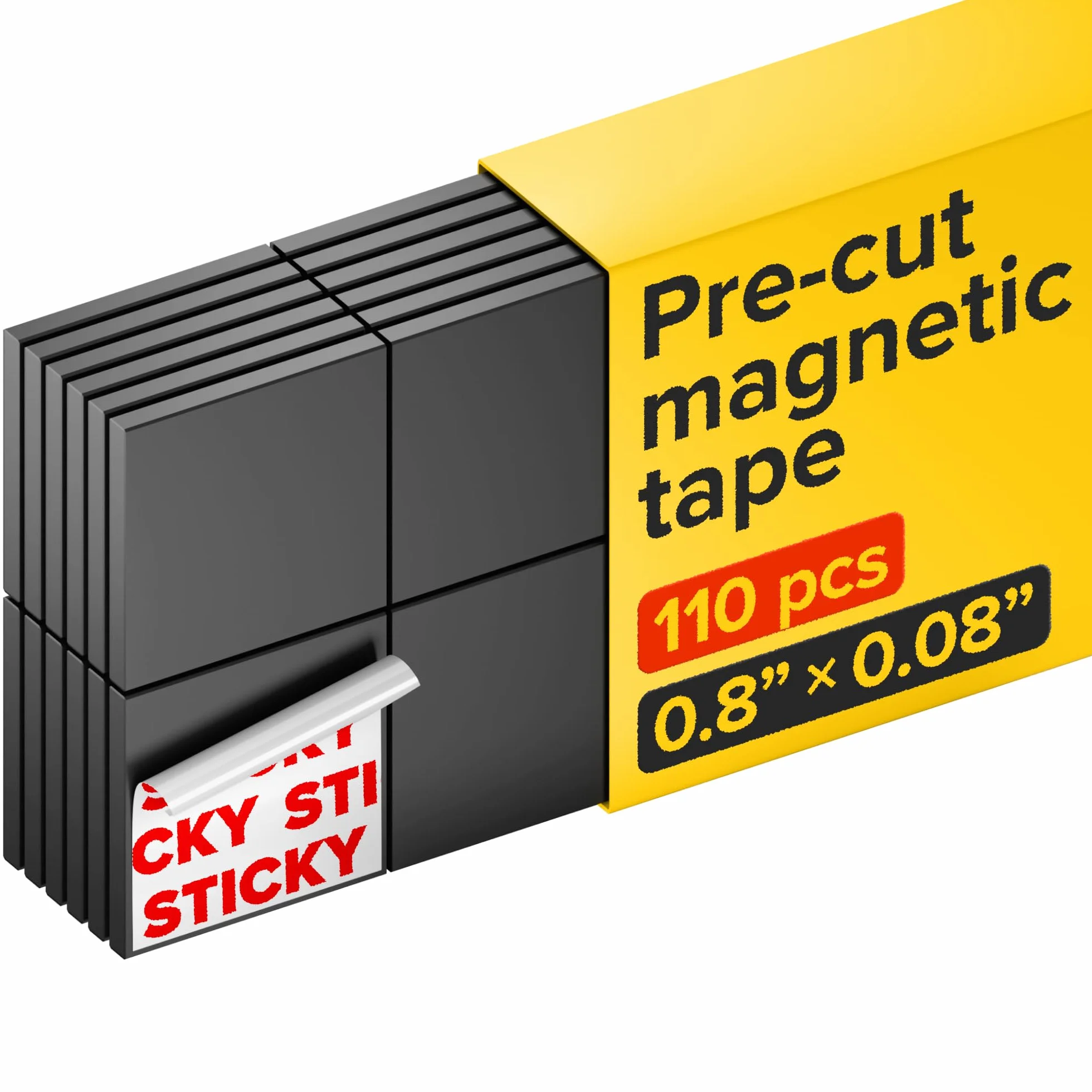 X-Bet Magnet Magnetic Squares MT5 Kwadraty Magnetyczne, Czarny, 110 szt.