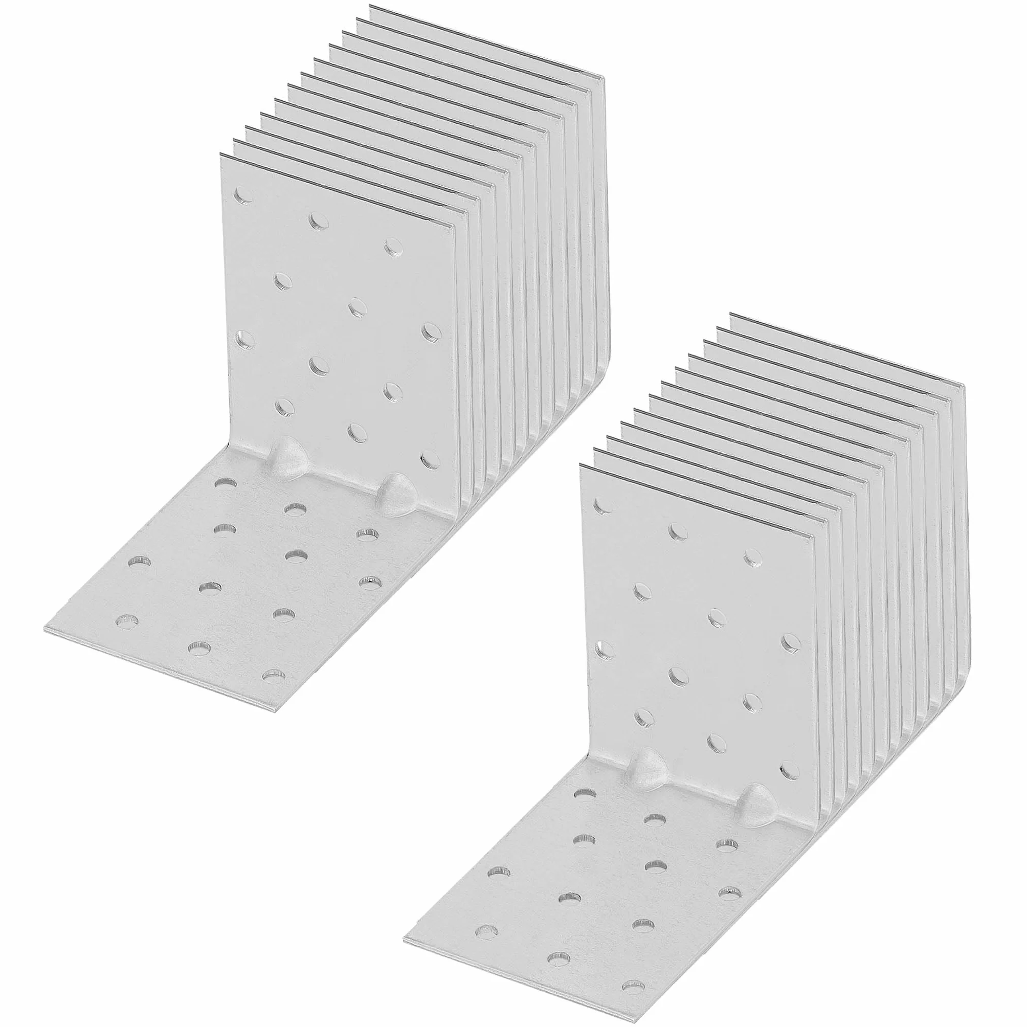 KOTARBAU® 12 szt. Kątownik Ciesielski - Łącznik Budowlany - 80 x 80 x 60 mm - Stal ocynkowana - z Przetłoczeniem - Nierdzewny