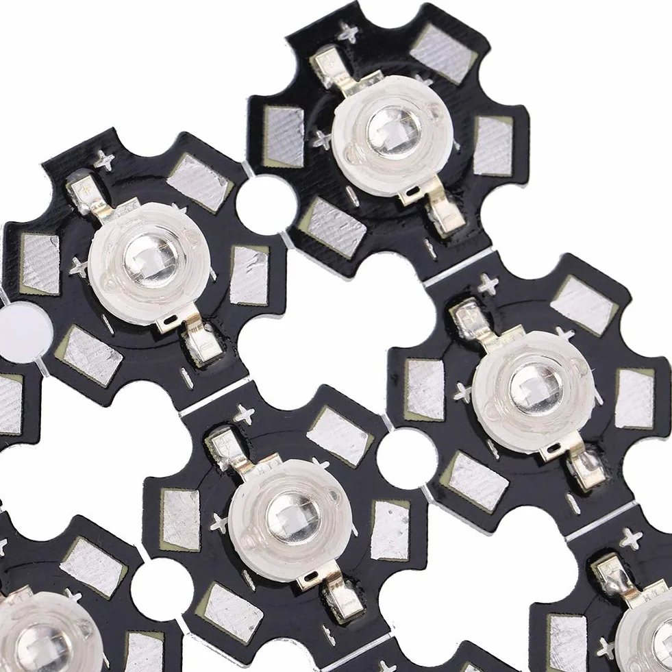 25 sztuk 3W LED ultrafioletowe światło chipowe 395nm-400nm wysokiej mocy UV koraliki diody chipy z aluminiową podstawą