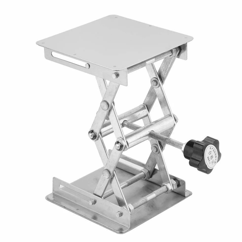Podnośnik Laboratoryjny ze Stali Nierdzewnej 100 x 100 mm Platforma Podnosząca Stojak Nożycowy