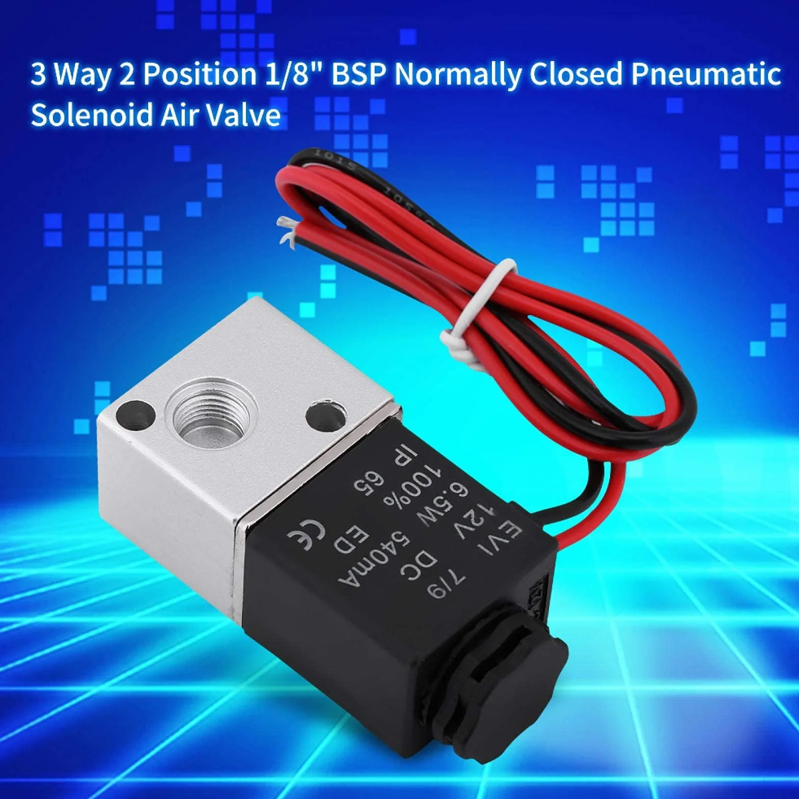 Elektrozawór powietrza 3V1-06 DC24V 1/8" 3-drożny 2-pozycyjny BSP normalnie zamknięty