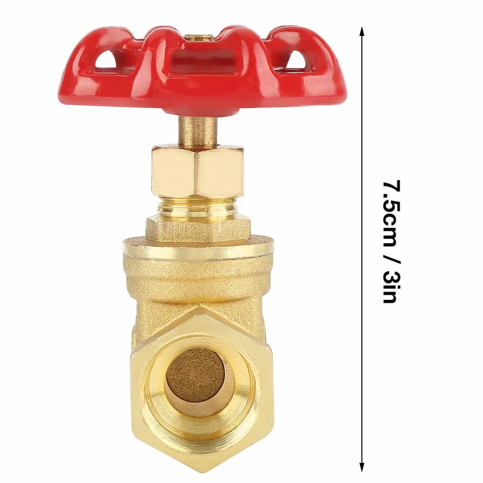 Zawór Zasuwowy Dn15 Mosiężny G1/2 232Psi Zasuwa do Wody Oleju Gazu