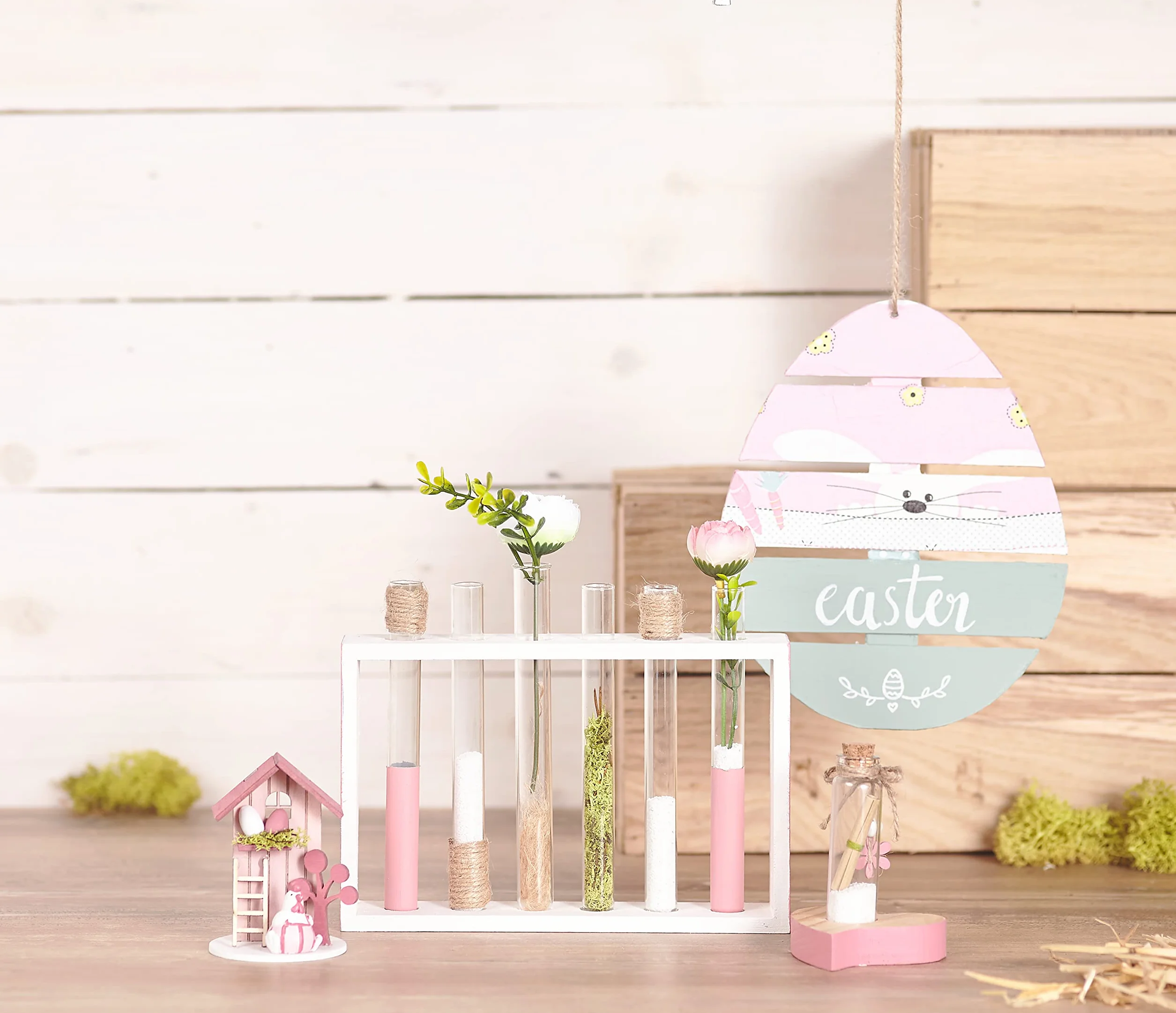VBS wazon na probówki "Cube" 20,3 x 12,5 x 4 cm szkło probówka wazon na kwiaty DIY