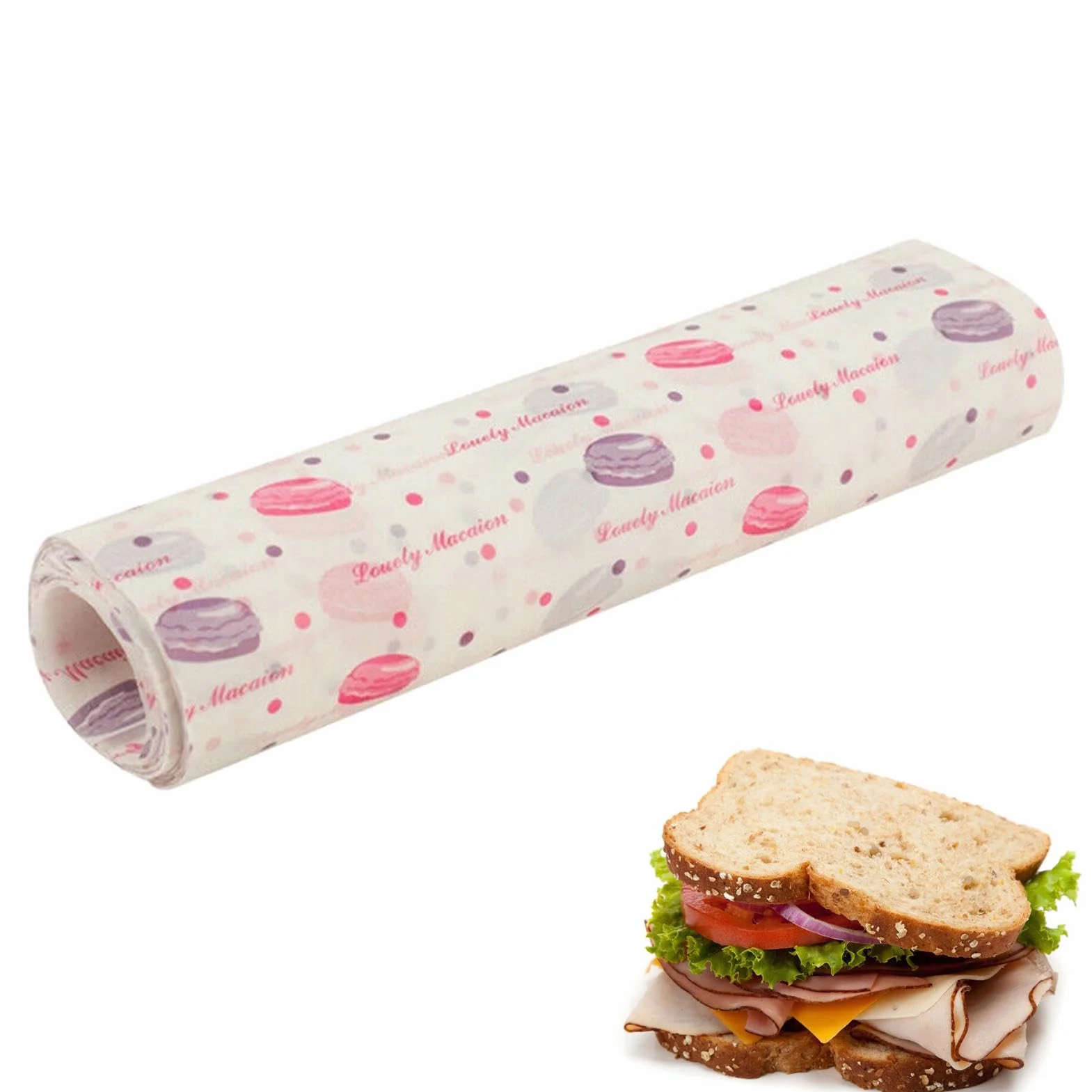 Rolki papieru woskowego do żywności, 50 arkuszy papieru woskowego, do restauracji, kościołów, stoisk koncesyjnych, szkolnych karnawałów, targów