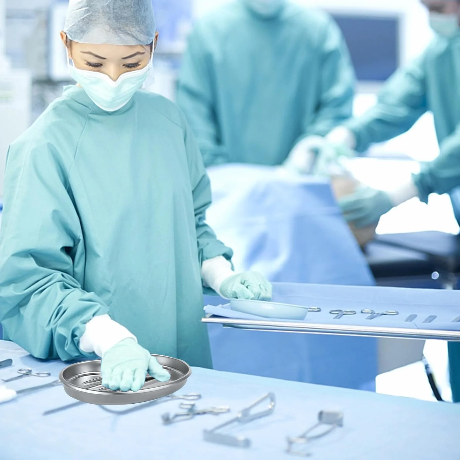 Taca na narzędzia, 3 szt. Tacka laboratoryjna, taca reformowana ze stali nierdzewnej, taca do przechowywania, mała taca do umieszczania narzędzi laboratoryjnych dentystycznych