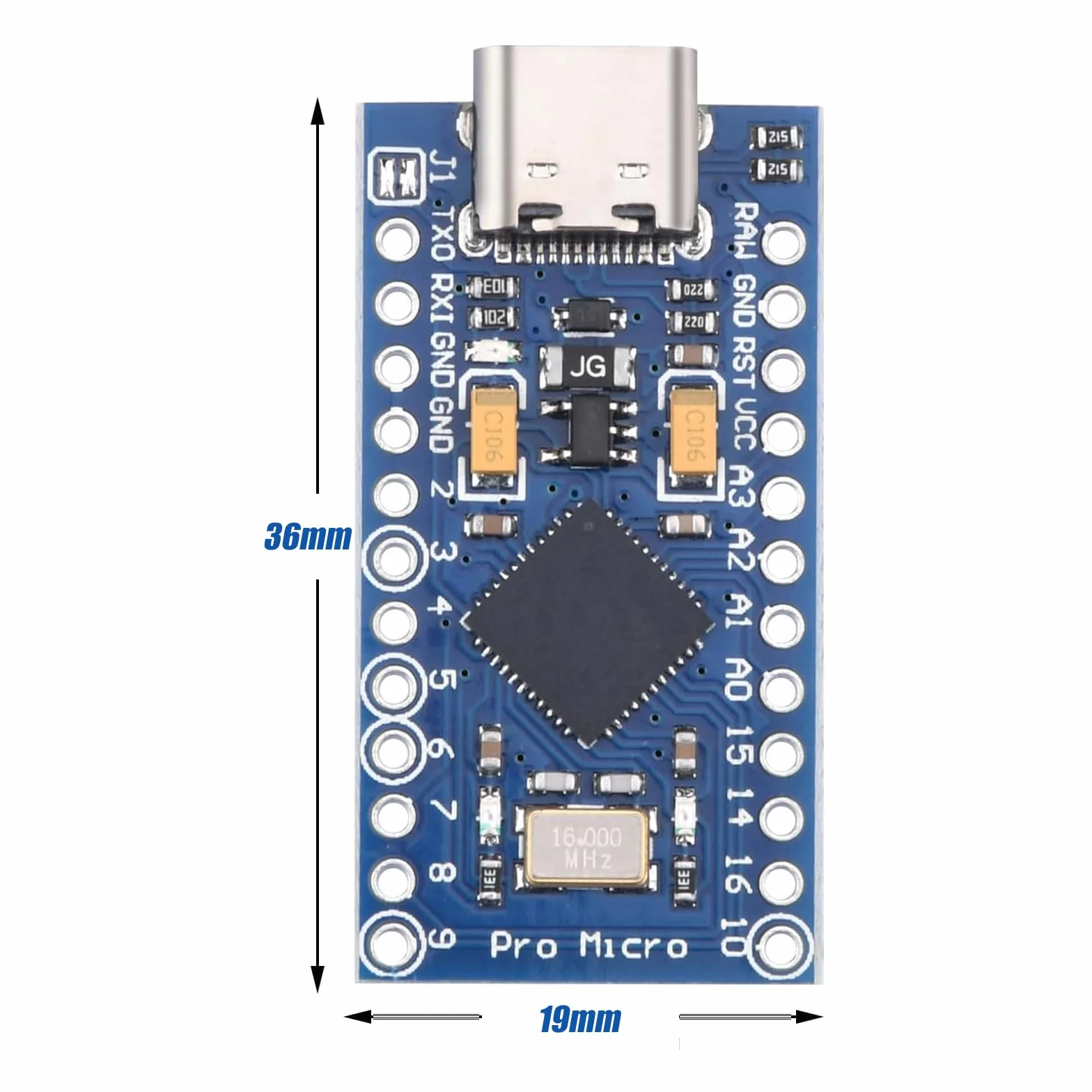 Mikrokontroler Pro Micro 32U4 5V 16 MHz płytka rozwojowa USB-C kompatybilny z Arduino