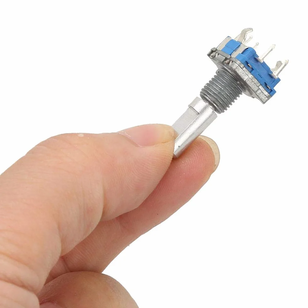 10 sztuk 5 Pin enkoder obrotowy + podkładki + nakrętki DC 5V EC11 enkoder obrotowy przełącznik kodujący cyfrowy potencjometr z przełącznikiem