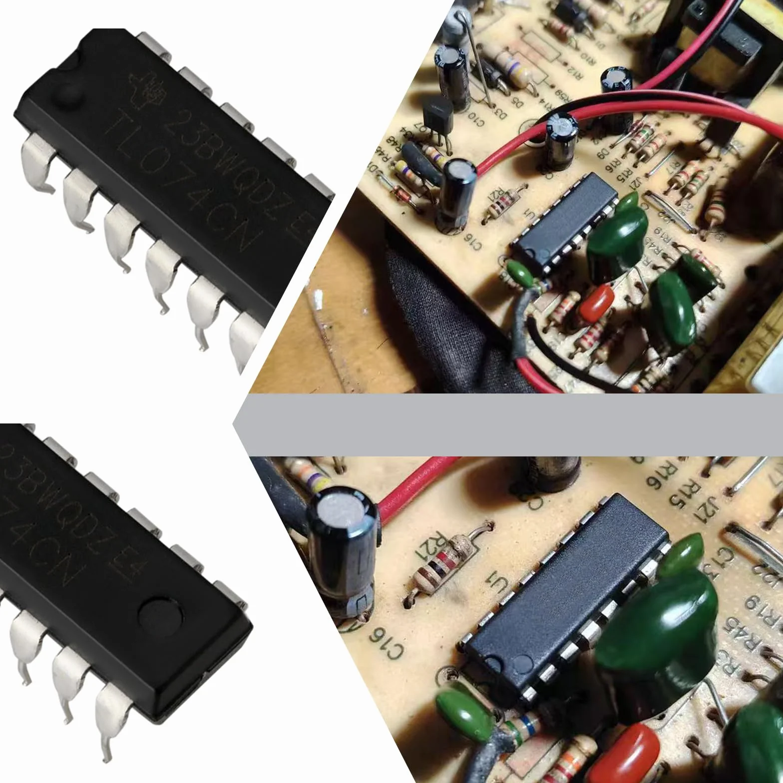 OTOTEC TL074CN wzmacniacz operacyjny DIP-14 JFET niski poziom hałasu