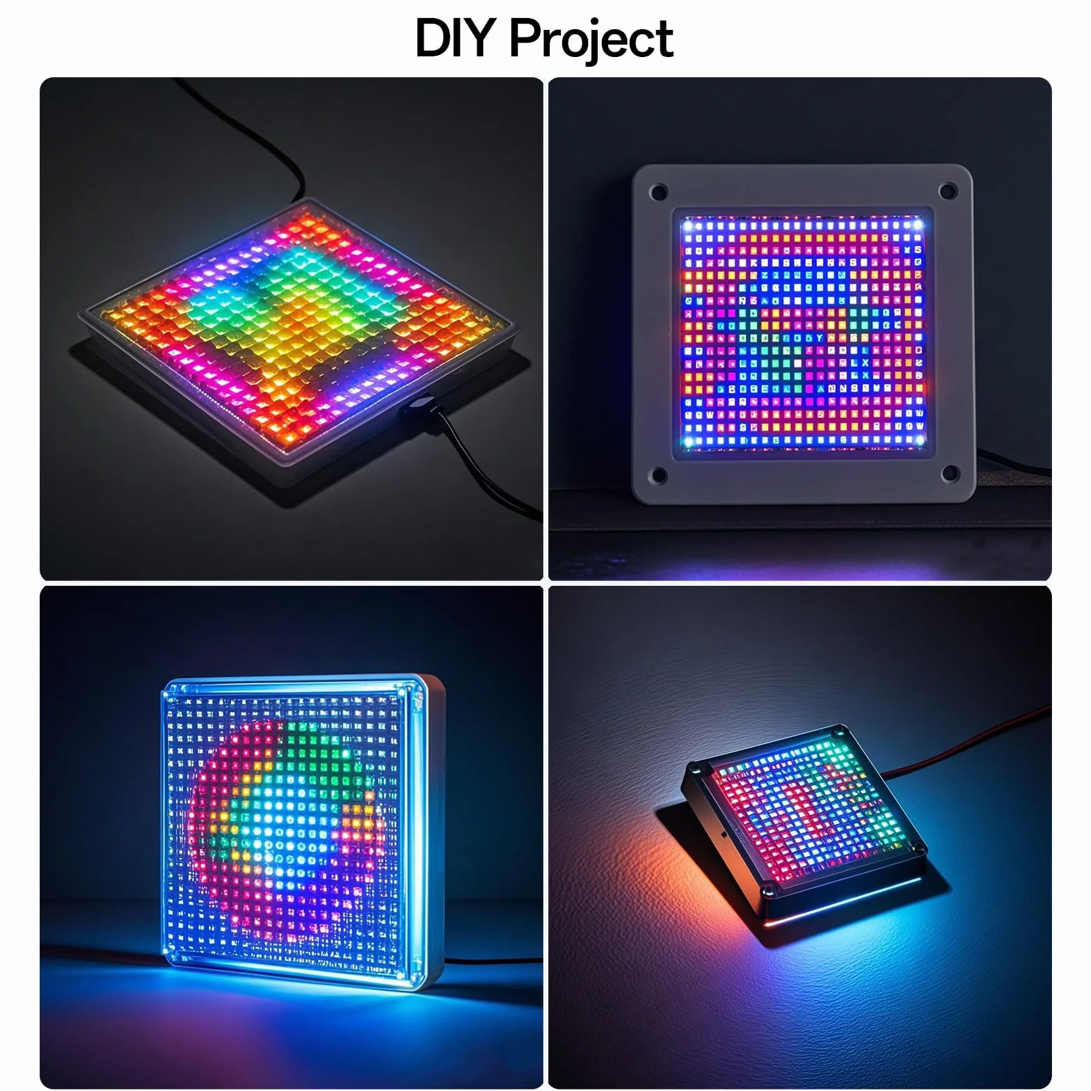 Panel LED WS2812B RGB-IC, 10x10 100 diod Matrix 5050 SMD, indywidualnie adresowalny panel LED dla Raspberry Pi, Arduino, projekty DIY