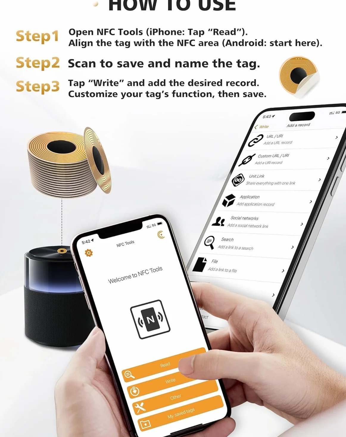 NFC Tag NTAG213 FPC Naklejka 10mm 12 sztuk Programowalny Nadpisywalny