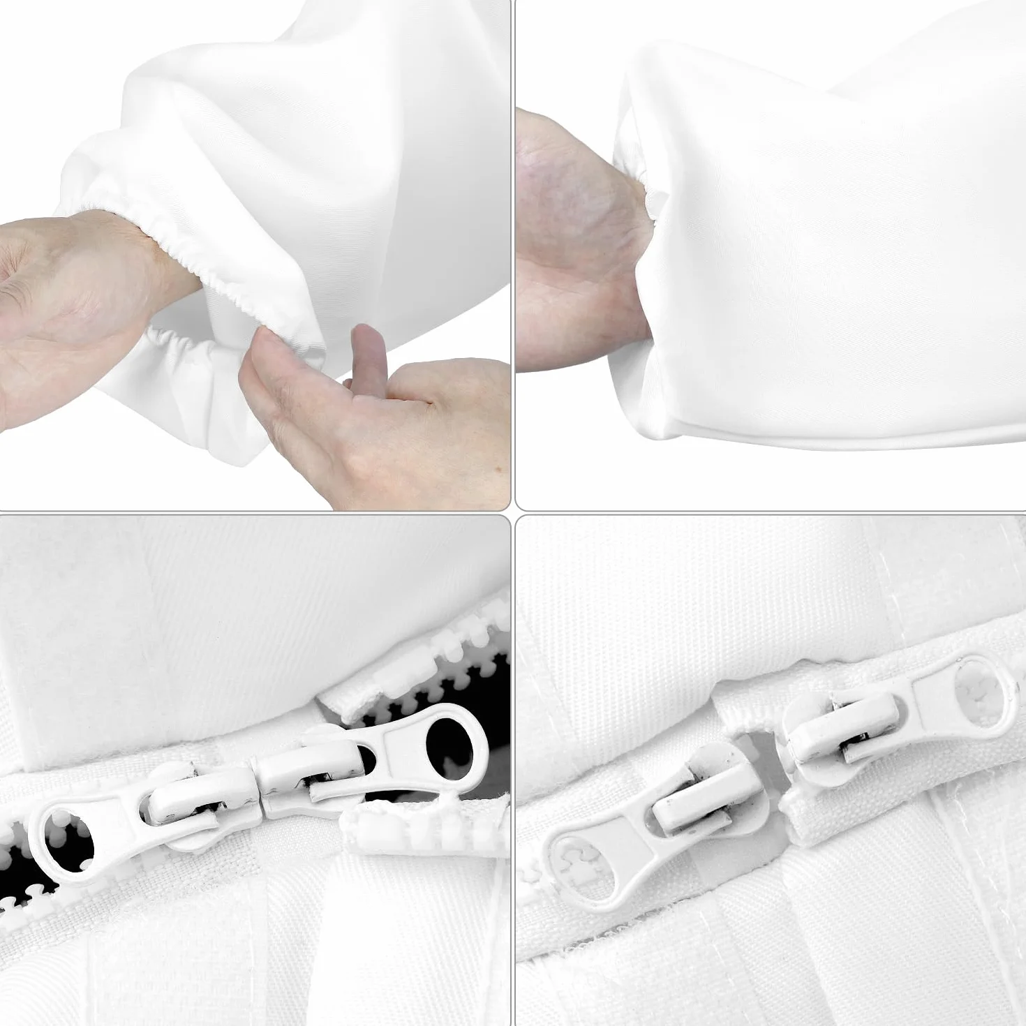 QWORK® XXL kombinezon pszczelarski, odzież ochronna dla pszczół, kurtka pszczelarska z welonem, profesjonalna ochrona przed ukąszeniami pszczół