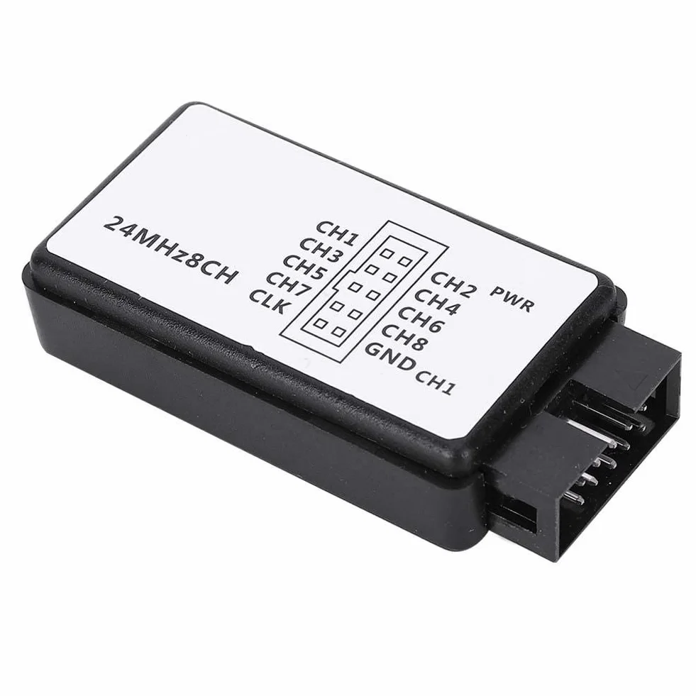 USB Logic Analyzer USB Logic Analyzer zestaw urządzeń Mini Digital Pocket Size 8-kanałowa pamięć wejściowa 24MHz