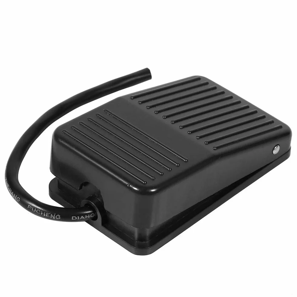 Ausla Elektryczny Przełącznik Pedału, 220V 10A, Czarny, Plastikowy, Antypoślizgowy, z Kablem 10cm