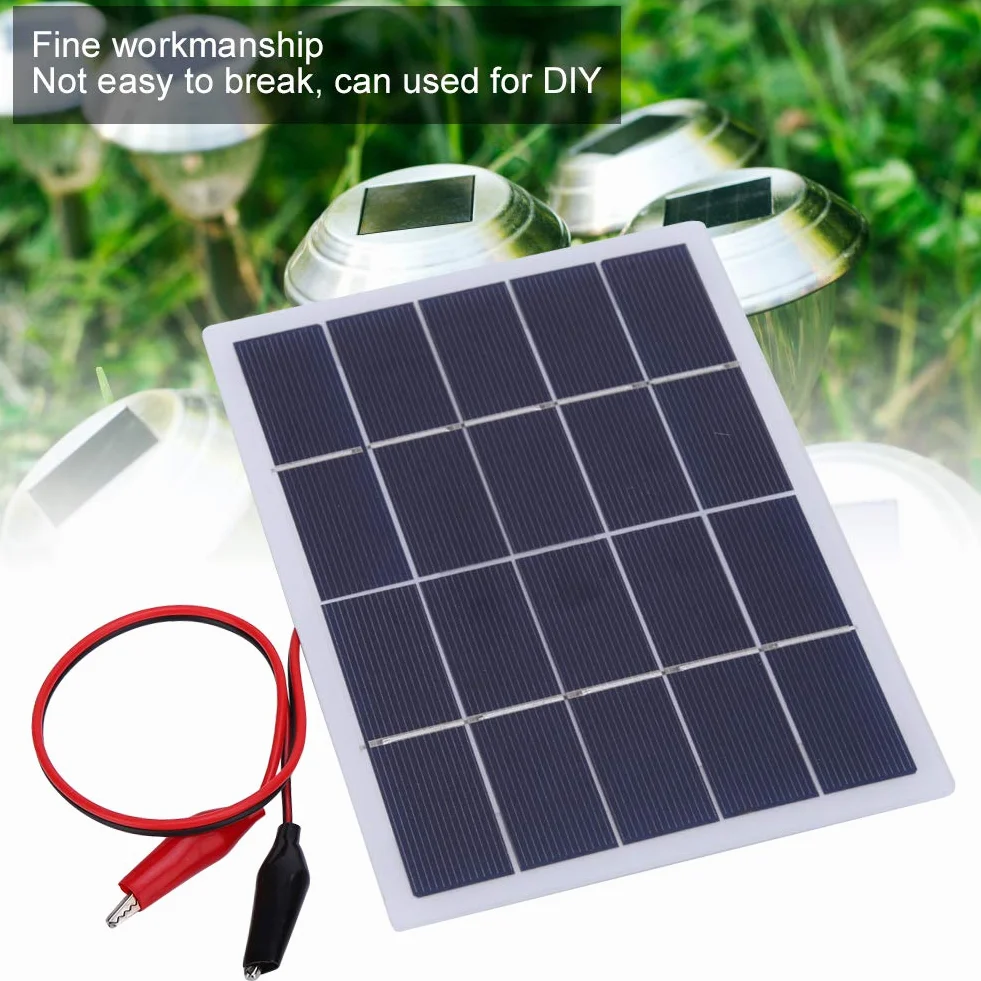 Panel Słoneczny 3W 5V Krzem Polikrystaliczny DIY 170x130mm Przenośna Ładowarka