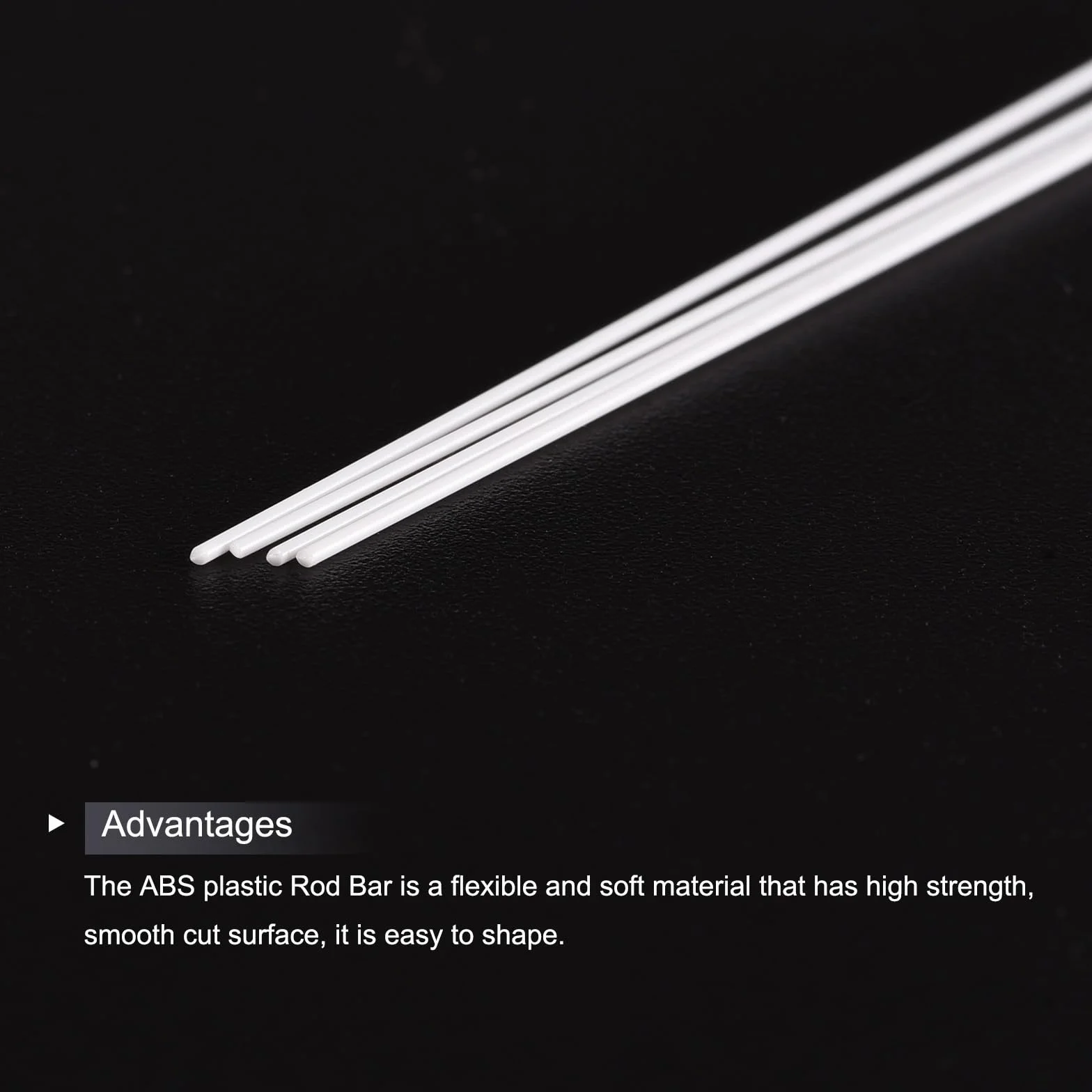 Pręt z tworzywa sztucznego ABS 0,8 mm x 500 mm okrągły pełny materiał 30 sztuk
