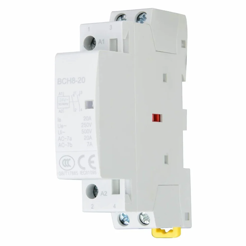 20 A 50/60 Hz AC stycznik, 2P 1S + 1Ö 35 mm DIN montaż szynowy gospodarstwo domowe stycznik AC (220 V/230 V)
