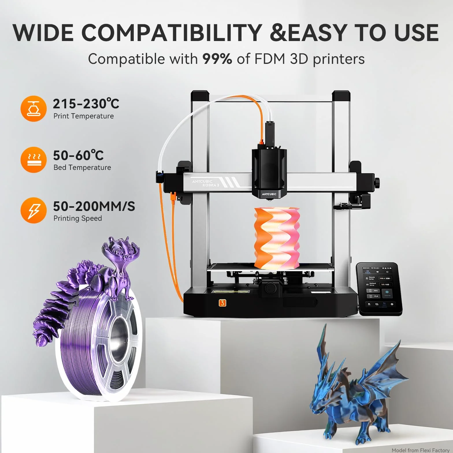 TECBEARS Jedwabny filament PLA 1,75 mm 1 kg, jedwabny dwukolorowy filament PLA do drukarki 3D, z jedwabiście gładkim wykończeniem, dokładność wymiarowa +/- 0,02, szpula 1 kg, czarny niebieski jedwab
