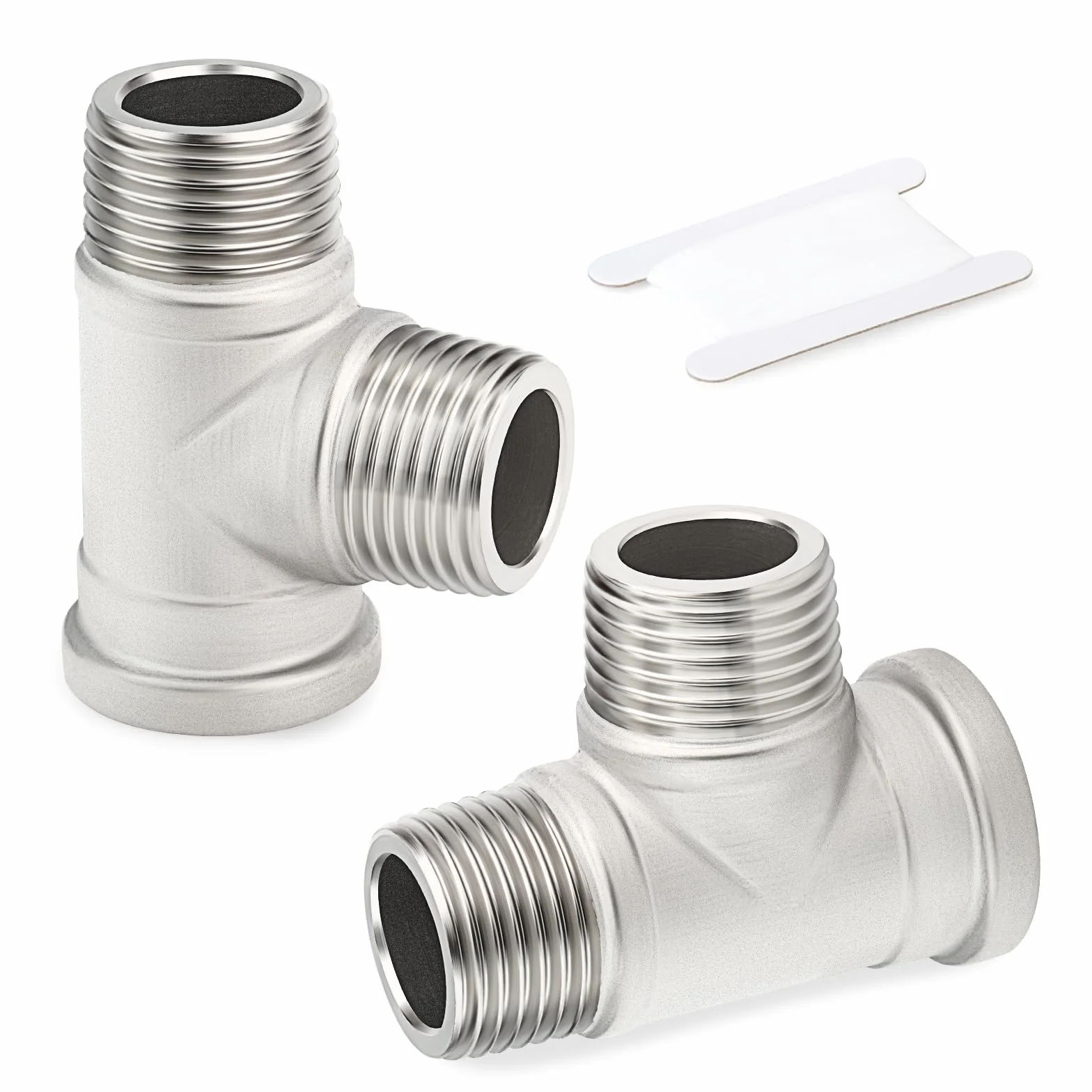 TAISHER 2 szt. 304 trójniki ze stali nierdzewnej, 3/8 "BSP męski x żeński, trójnik męski