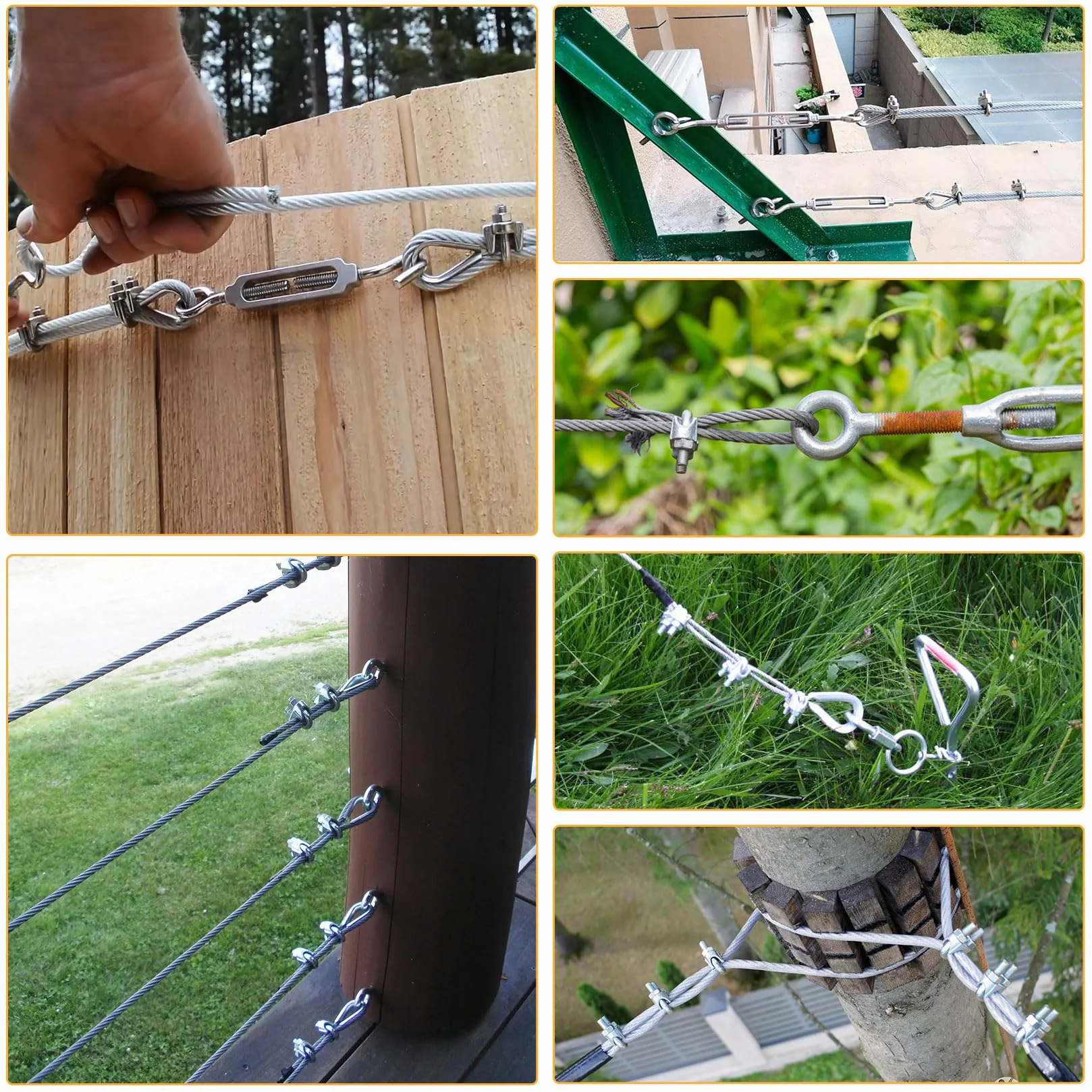 Idota 20 sztuk zacisków linowych 4 mm, zacisk linowy ze stali nierdzewnej do liny stalowej, drut stalowy, mocowany, pasuje do drutu Ø 4 mm (M4)
