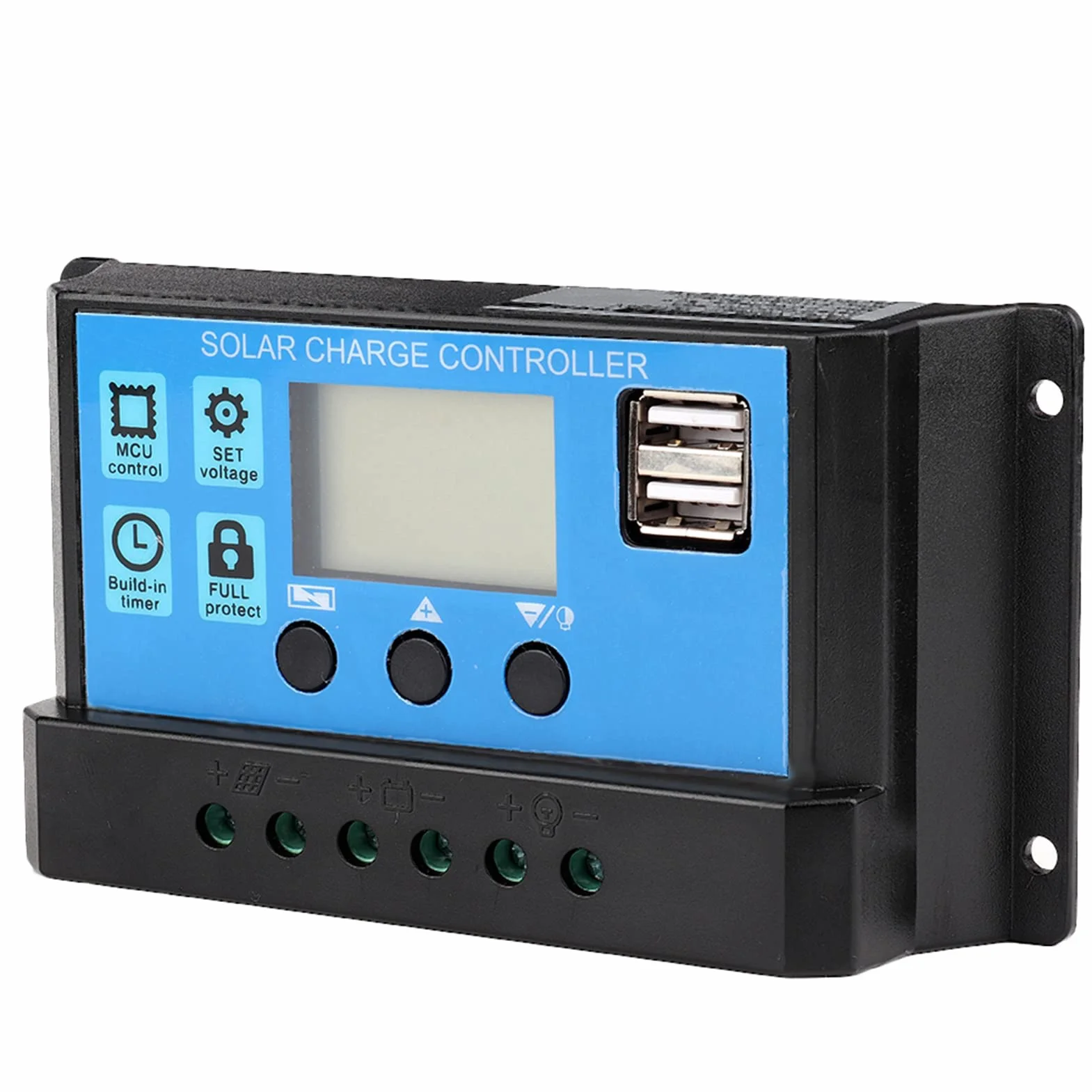 auto 60a/50a/40a/30a/20a/10a 12 v 24 v auto solarladeregler pwm controller passt für auto(30A)