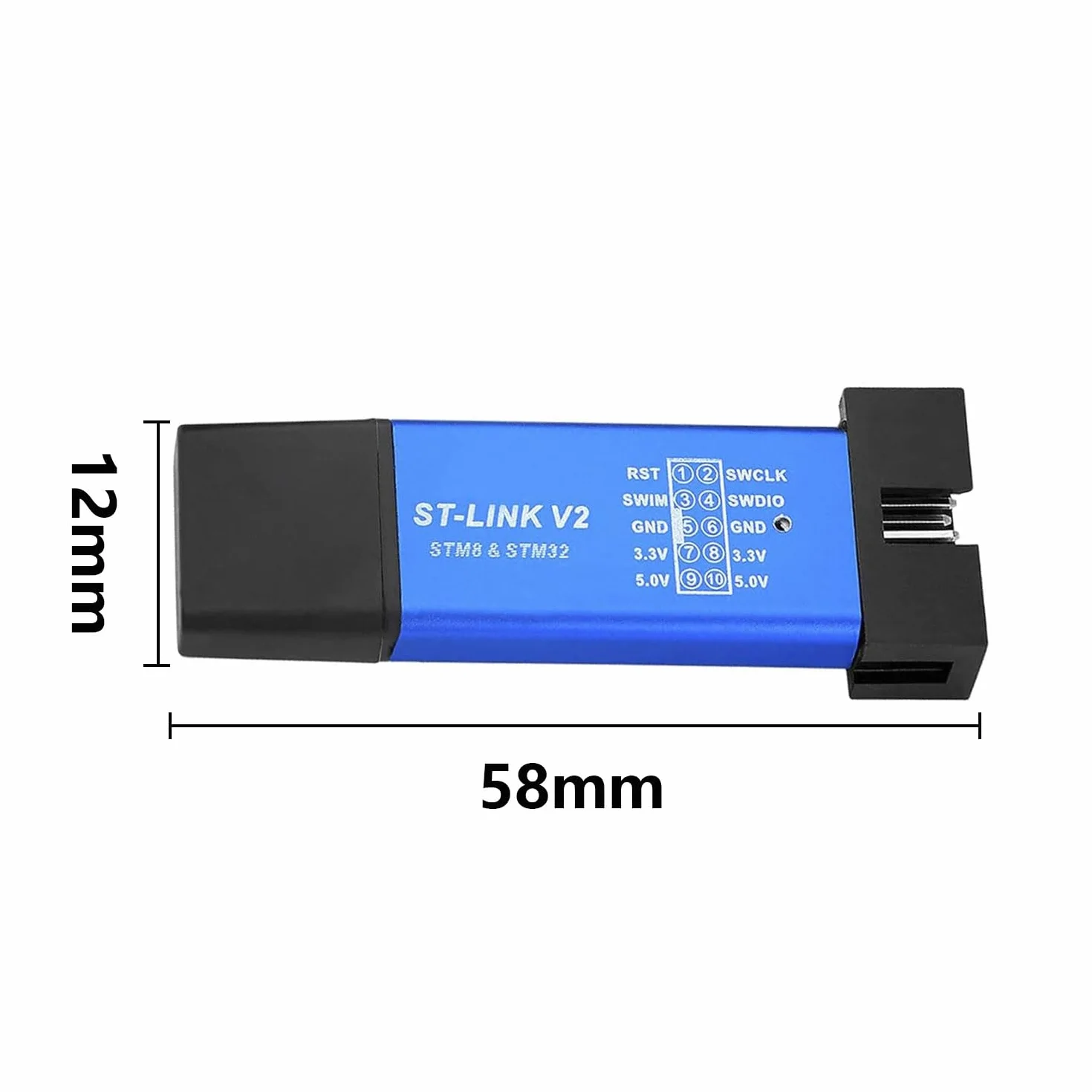 ST-Link V2 Programator Emulator 3 szt. do STM8 STM32 Aluminiowa Obudowa