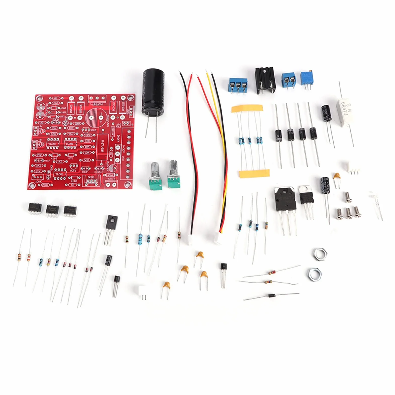 Zasilacz Regulowany Prądem Stałym Zestaw Do Samodzielnego Montażu Części Modułu 0-30V 2Ma-3A Stabilizowany Bezstopniowo Regulowany Zestaw Elektroniki Do Samodzielnego Montażu